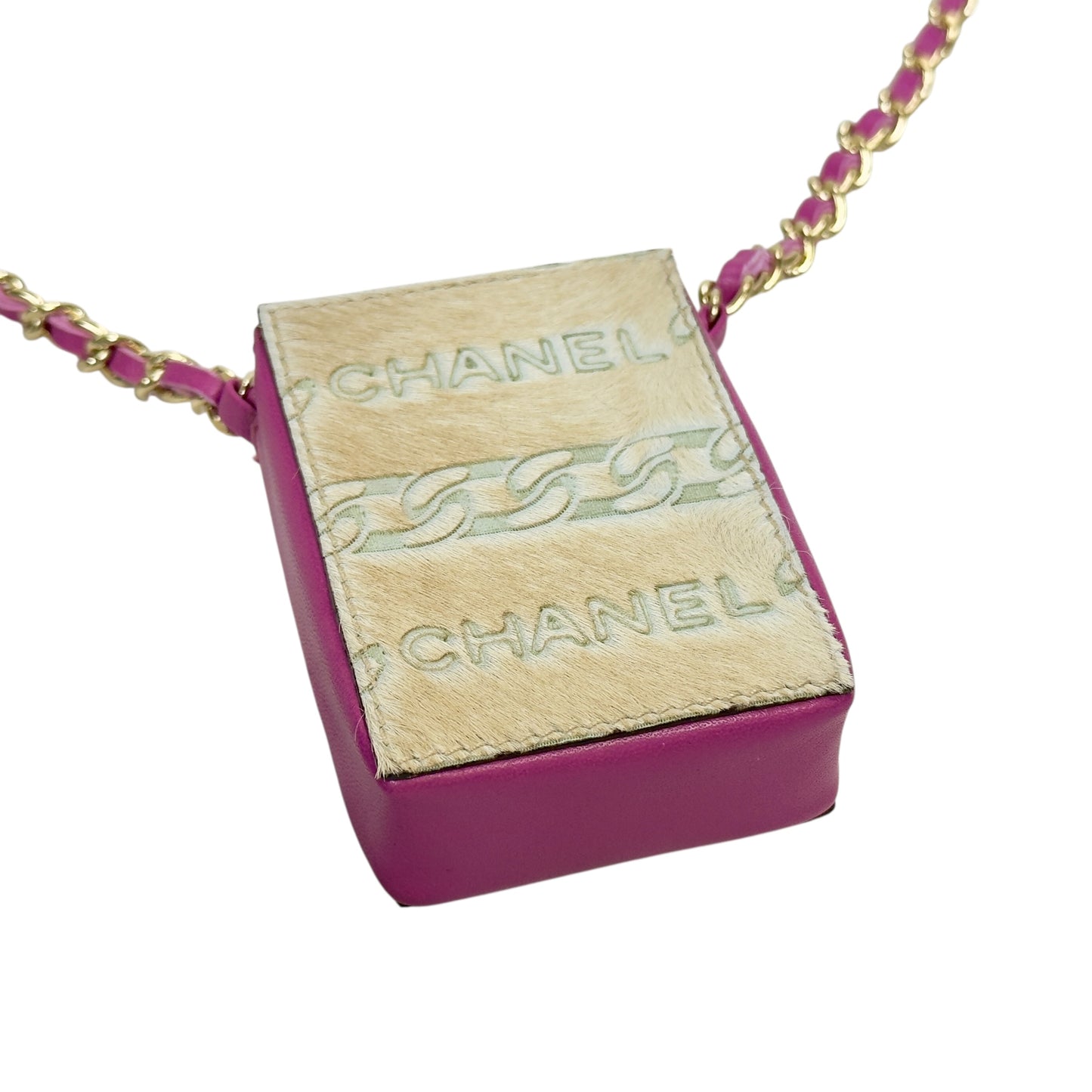 CHANEL 壓紋 馬毛 迷你小包