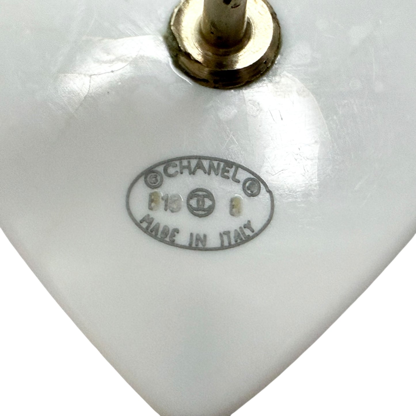 CHANEL CC 愛心💗 垂吊珍珠 耳環