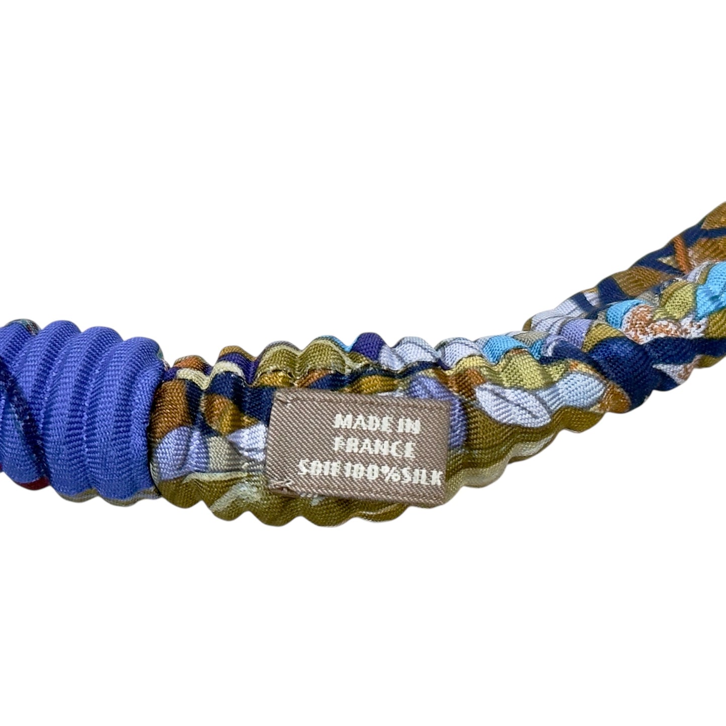 HERMES petit H 絲質 百褶 頸帶