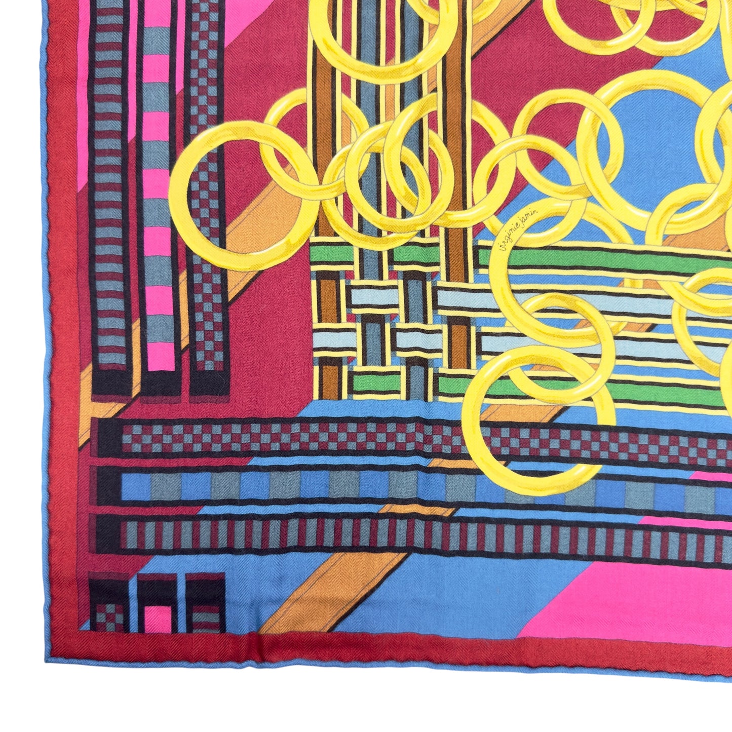 HERMES Brides et Gris-Gris shawl 140 羊絨 圍巾