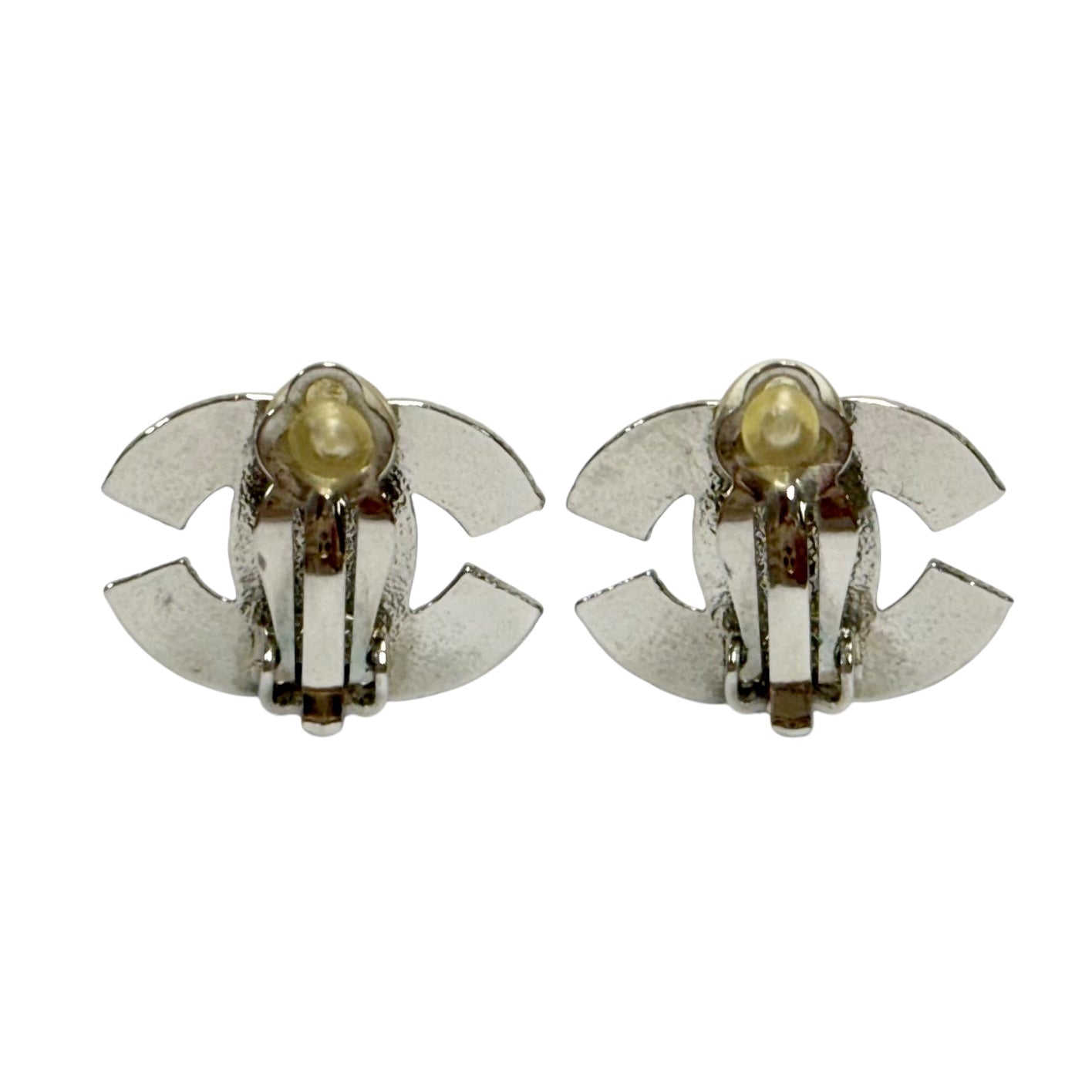 CHANEL CC 水鑽 夾耳環