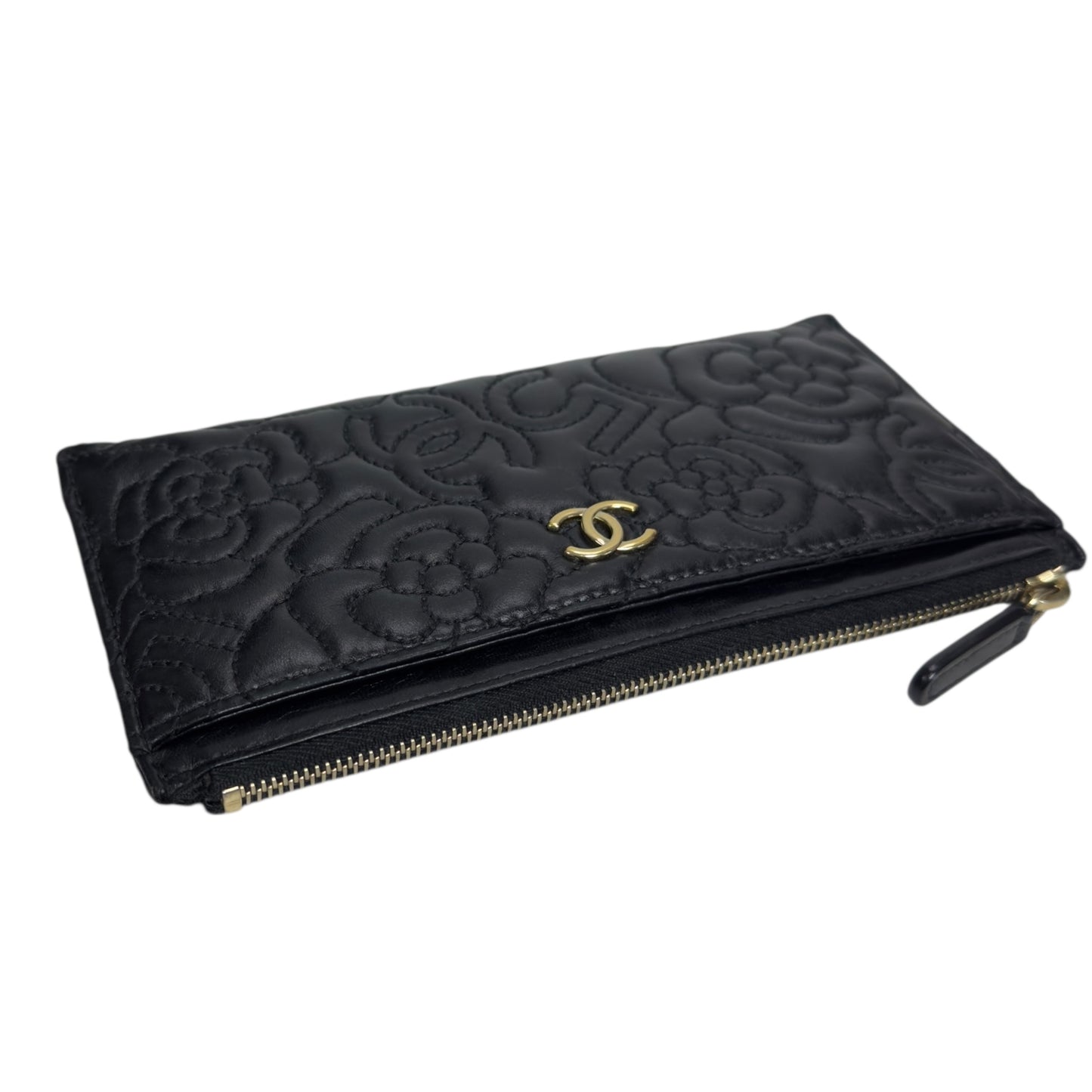 CHANEL *罕有紋路* CC 長銀包