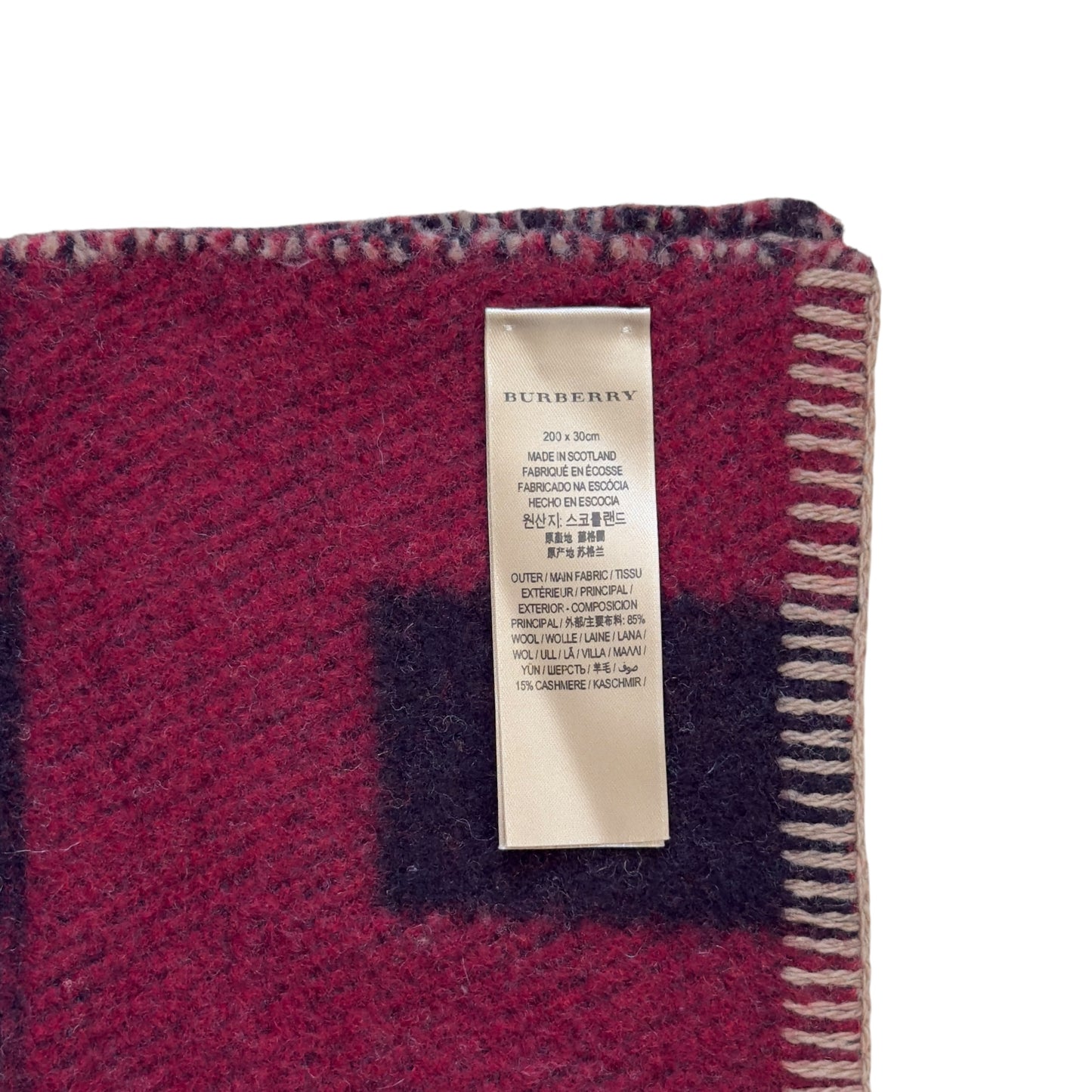 BURBERRY 經典格紋 雙面 圍巾