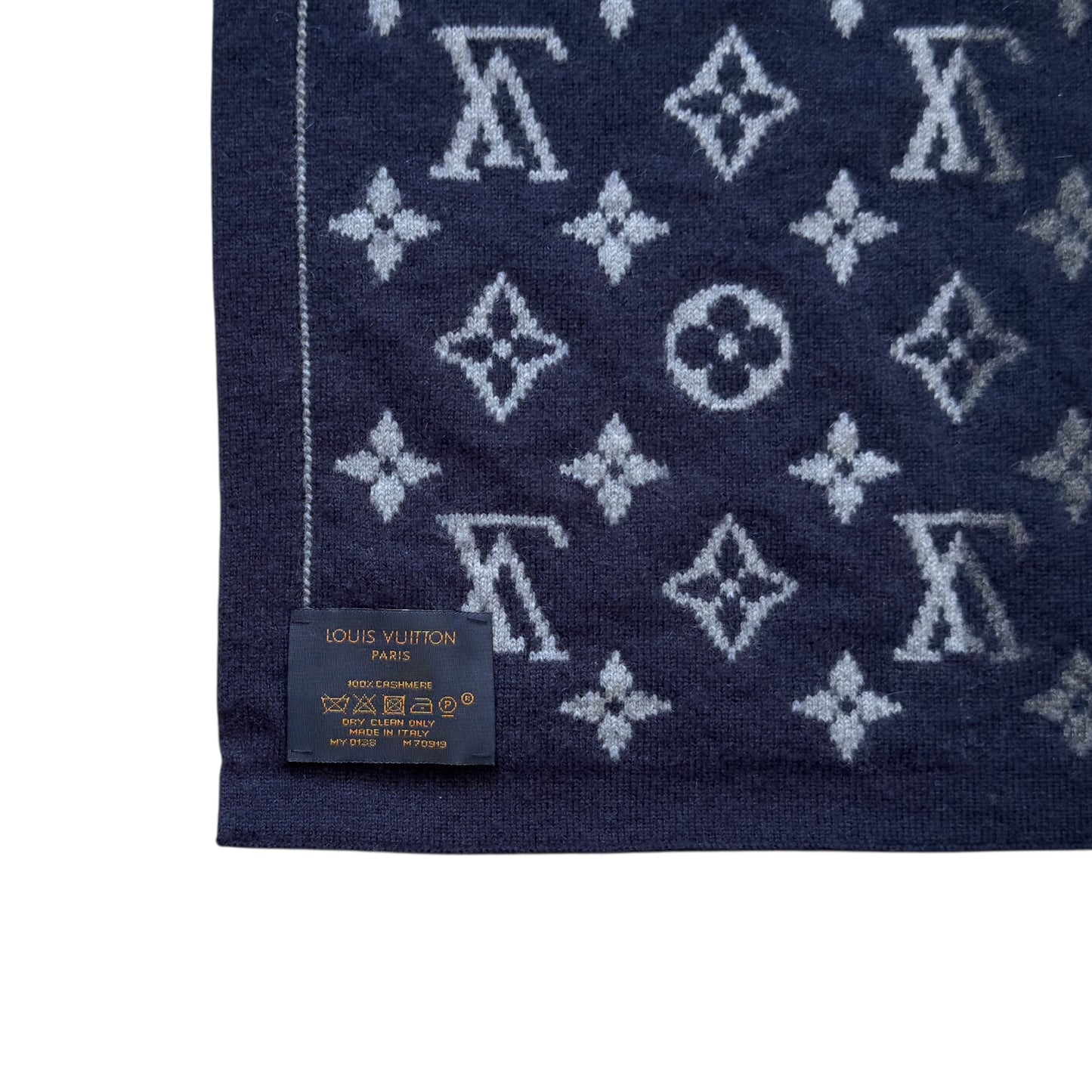 LOUIS VUITTON 老花 純羊絨 圍巾