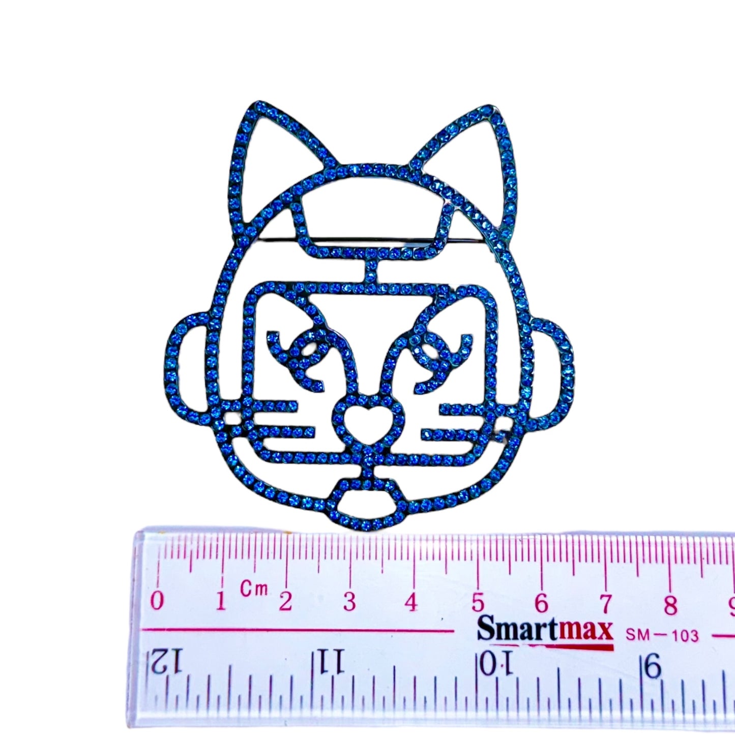 CHANEL CC 機械貓咪🐱 水鑽 胸針