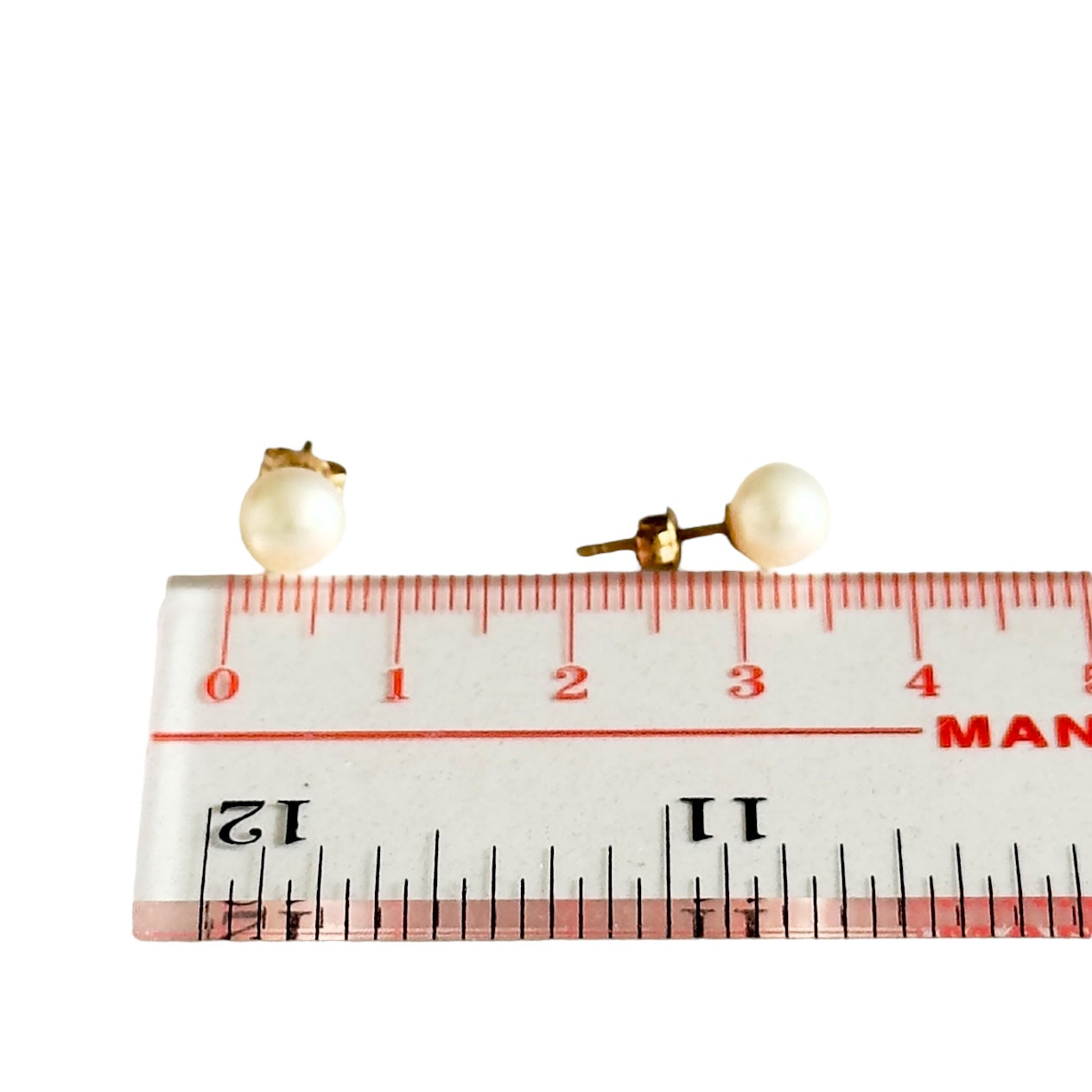 TASAKI 18K金 6.5MM 珍珠耳環