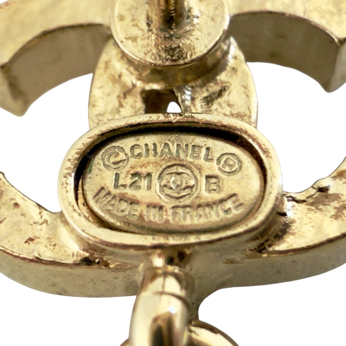 CHANEL CC 水鑽 耳環