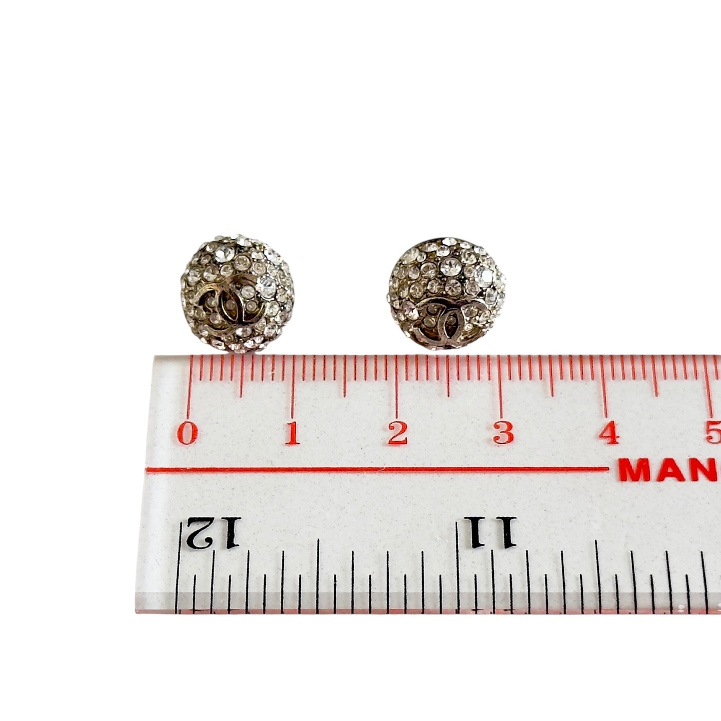 CHANEL CC 水鑽 耳環