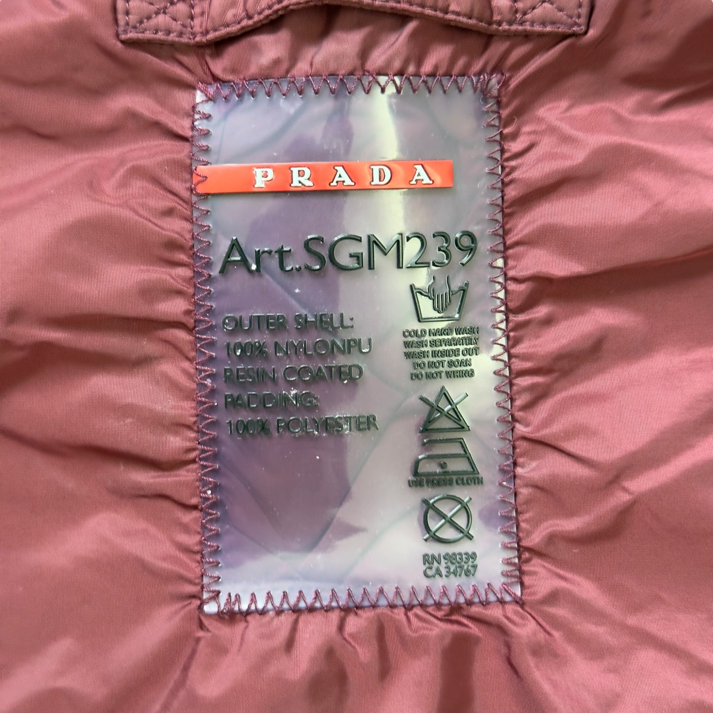 PRADA 三角標 背心 拉鏈外套