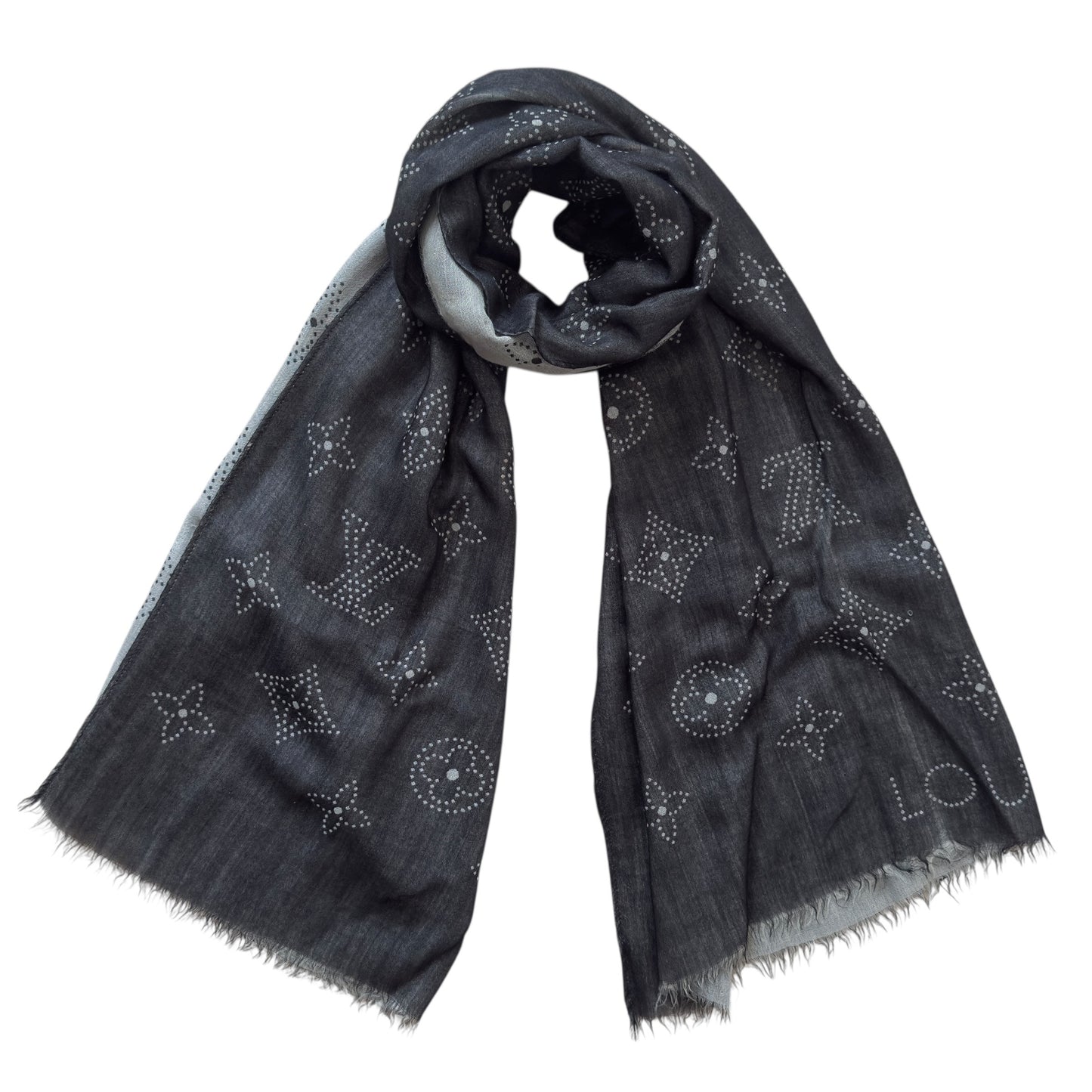 LOUIS VUITTON 老花 羊絨 圍巾