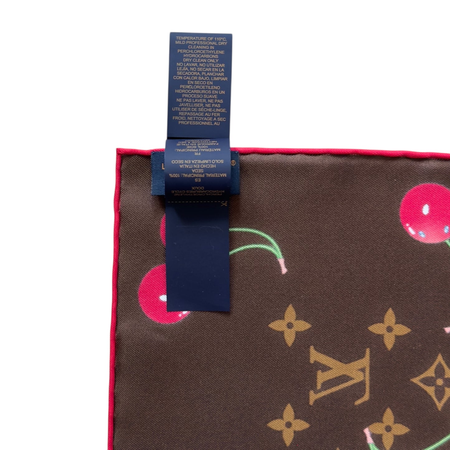 LOUIS VUITTON 聯乘 村上隆 車厘子 老花 絲巾