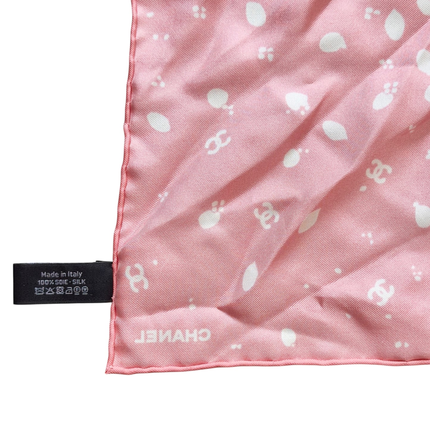 CHANEL CC 絲質髮圈 連 絲巾