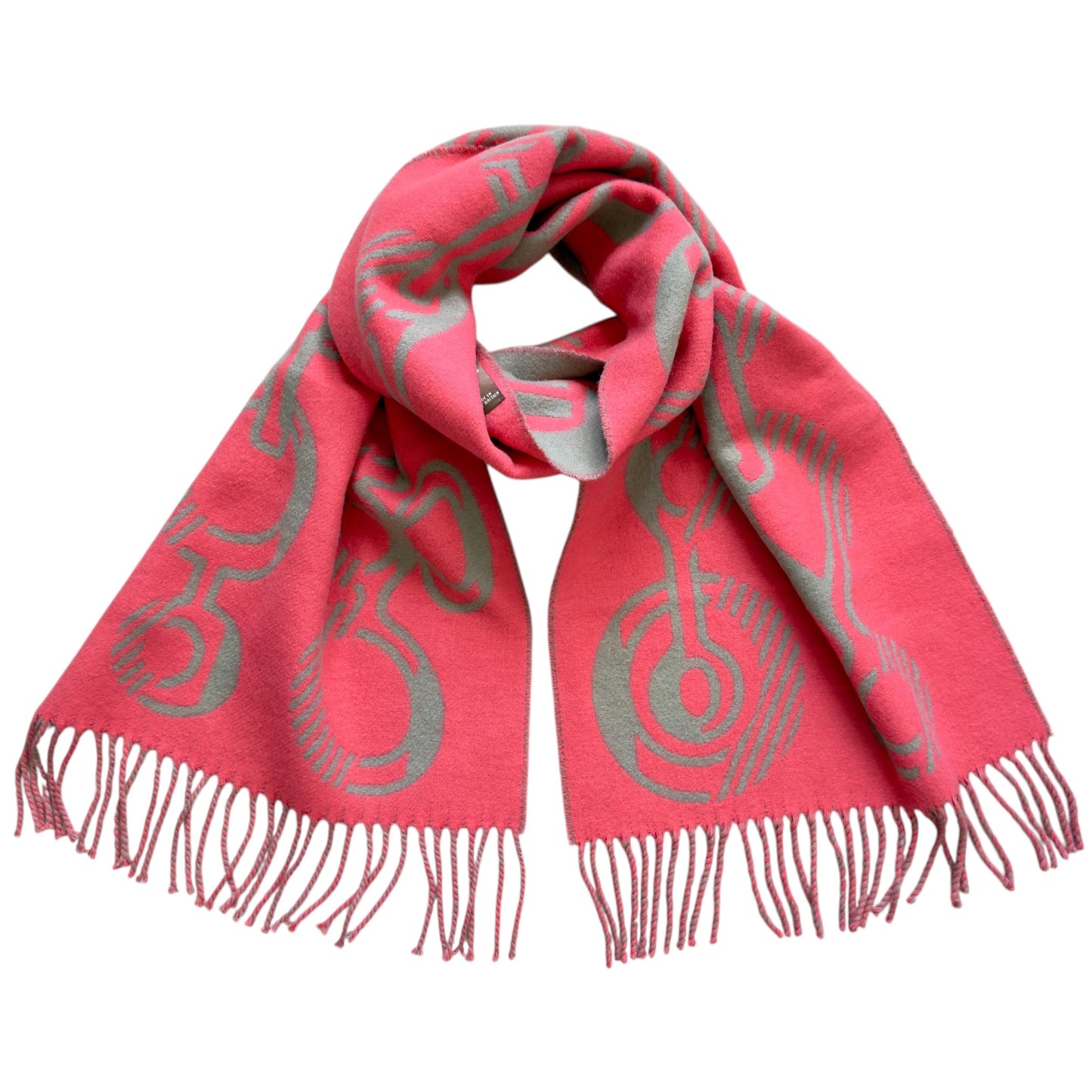 HERMES 純羊絨 茄士咩 圍巾