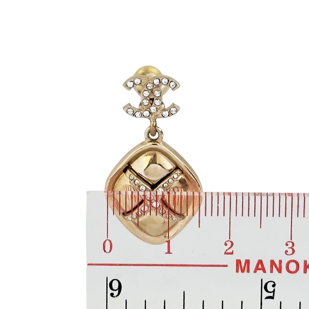 CHANEL CC 水鑽 耳環