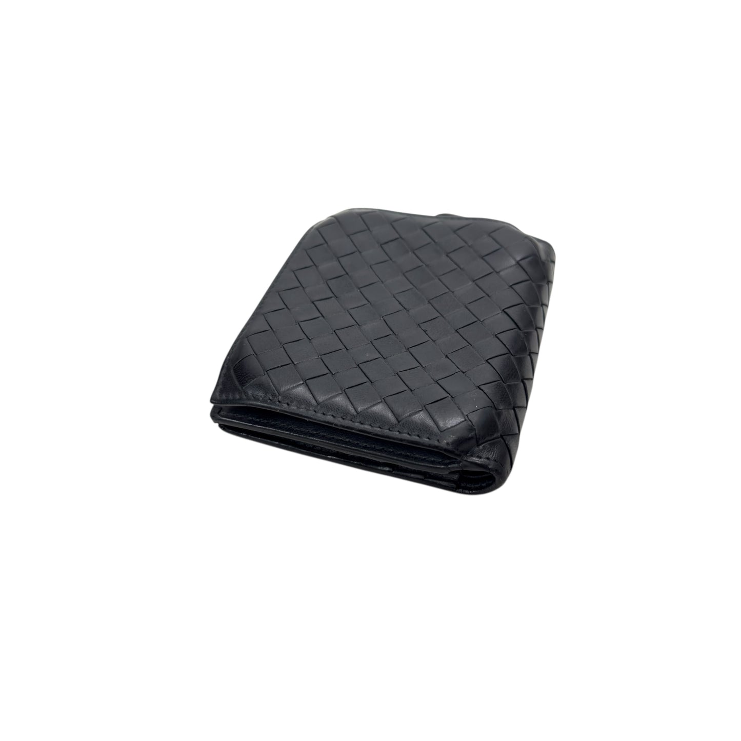 BOTTEGA VENETA 織皮 短銀包