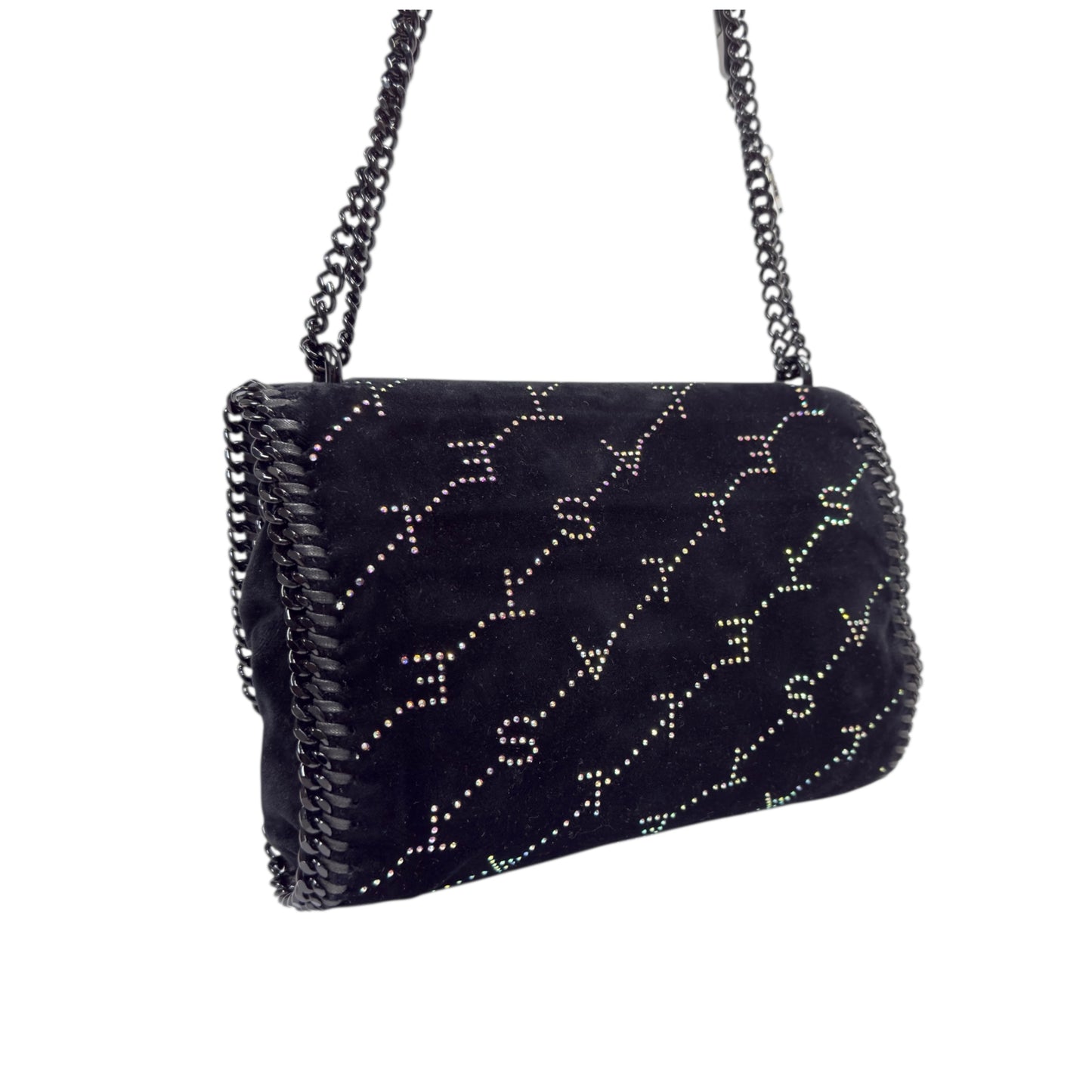 STELLA MCCARTNEY 水鑽 黑色 鏈條包