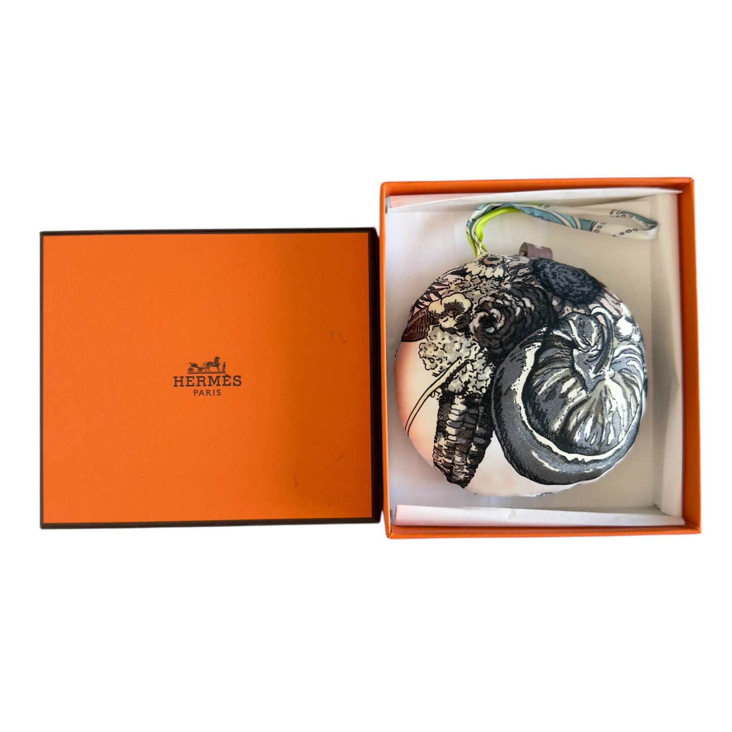 HERMES petit H 絲質 掛飾