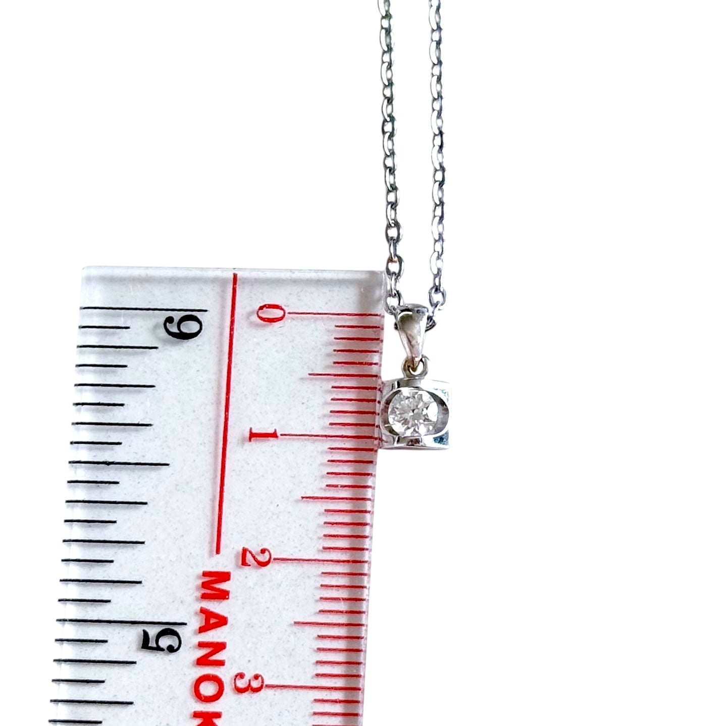 周大福 24分鑽石 18K白金 吊咀 *送無品牌頸鏈*