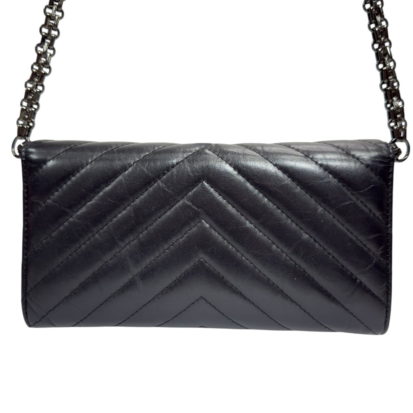 CHANEL *自加鏈＞送無品牌扣＋無品牌鏈帶* 2.55 長銀包 WOC