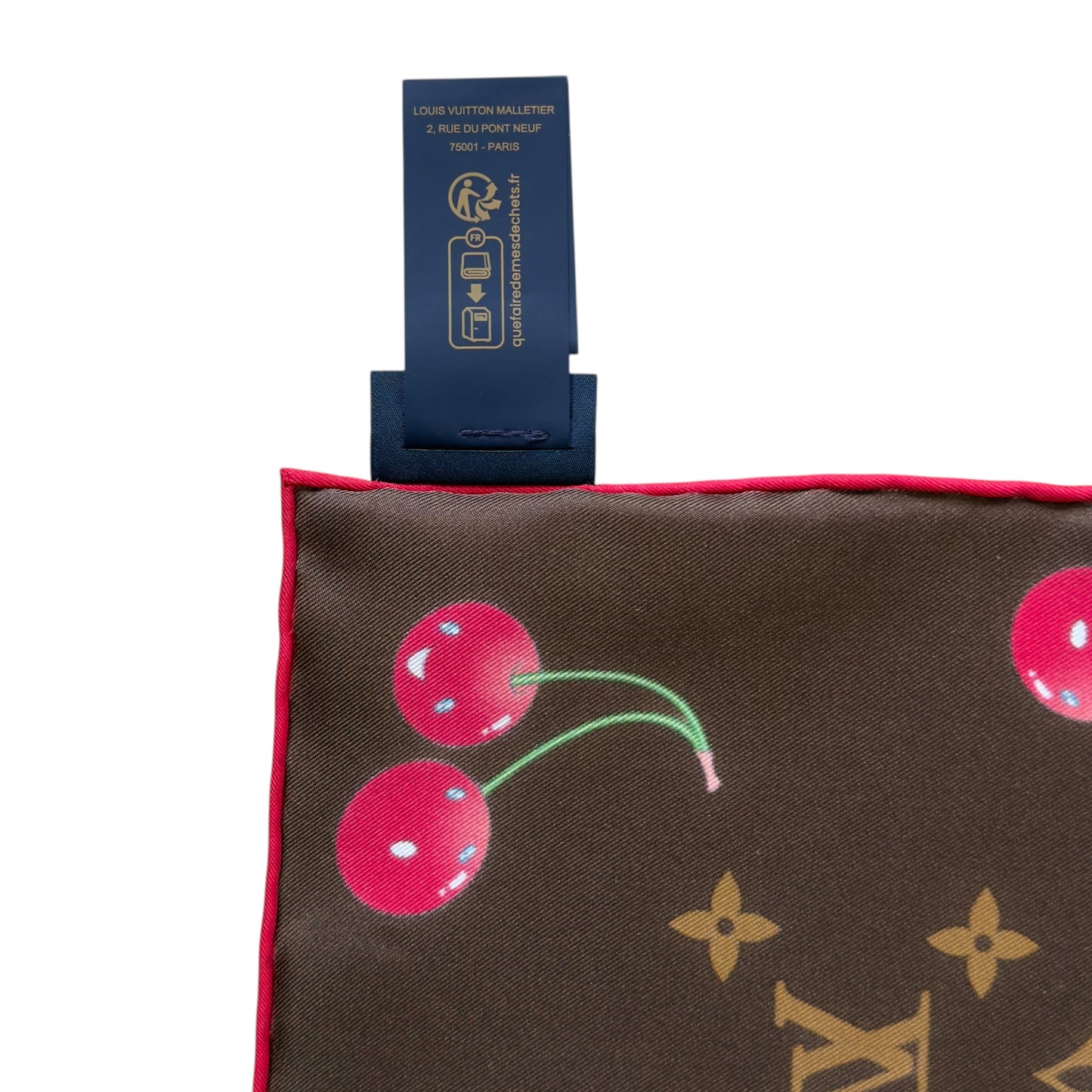 LOUIS VUITTON 聯乘 村上隆 車厘子 老花 絲巾