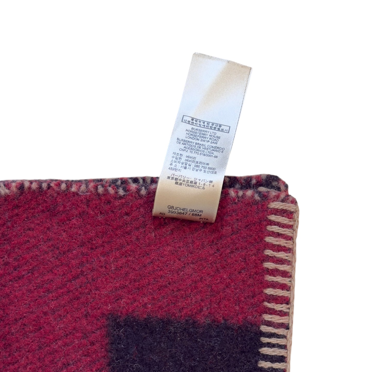 BURBERRY 經典格紋 雙面 圍巾