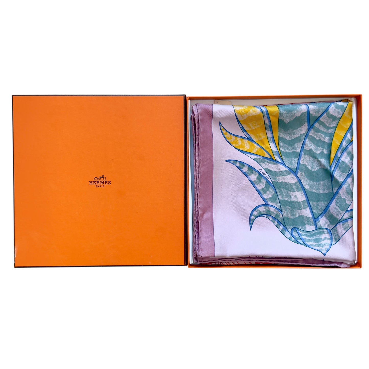 HERMES Index Bromeliaceae scarf 90 絲巾