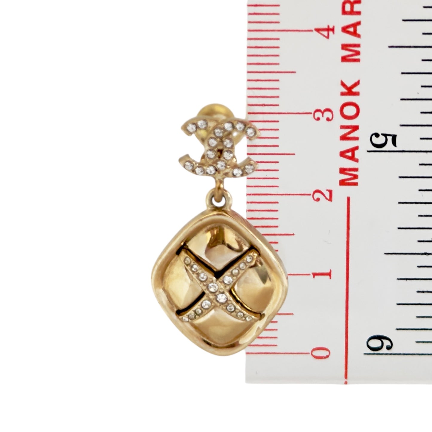 CHANEL CC 水鑽 耳環