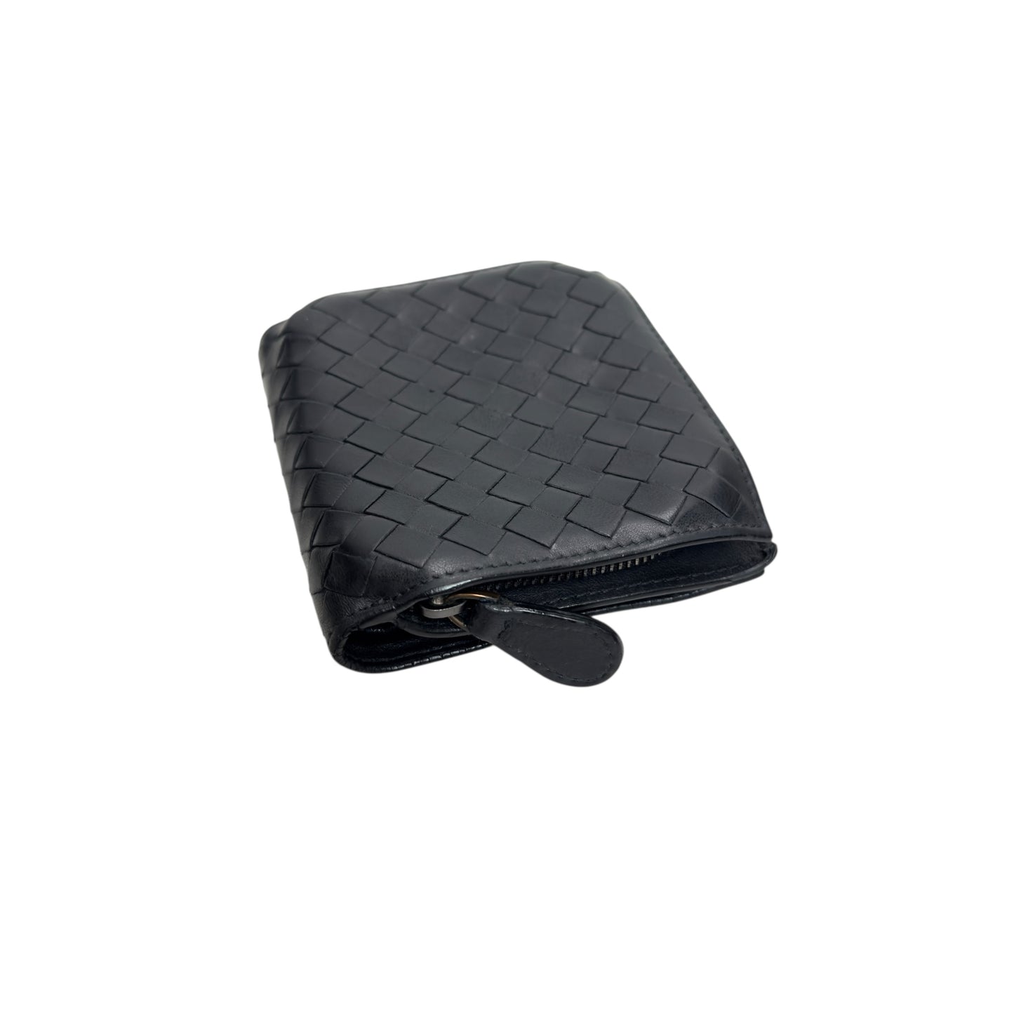 BOTTEGA VENETA 織皮 短銀包