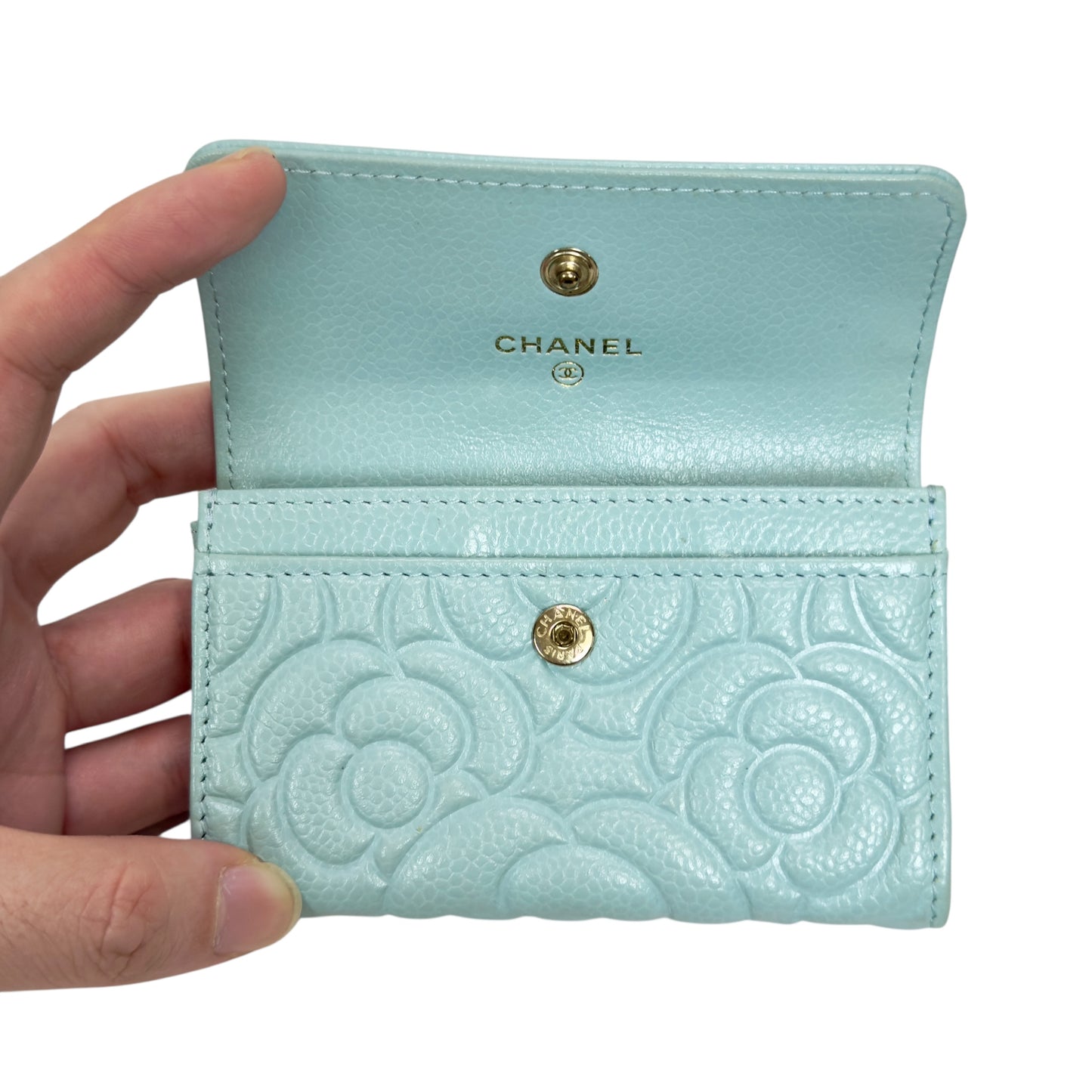 CHANEL CC 山茶花荔枝皮 卡包