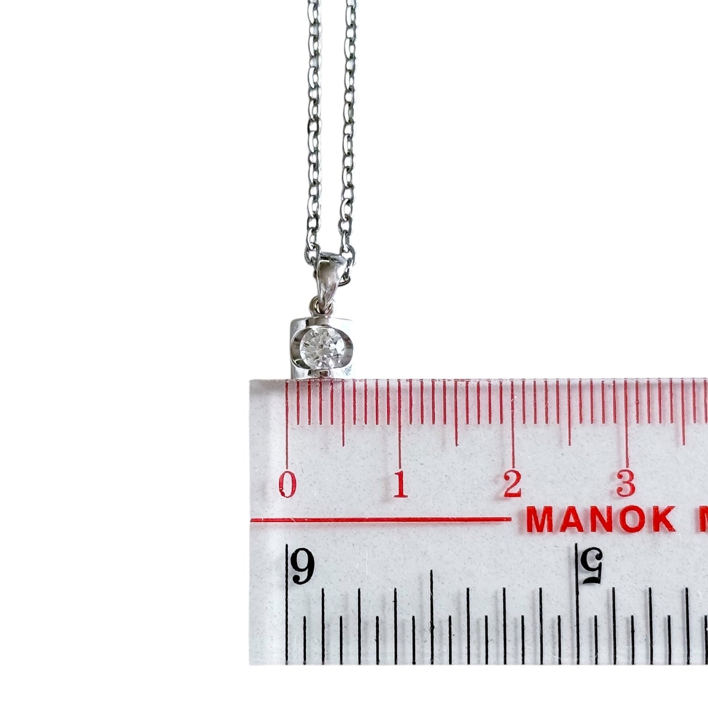 周大福 24分鑽石 18K白金 吊咀 *送無品牌頸鏈*