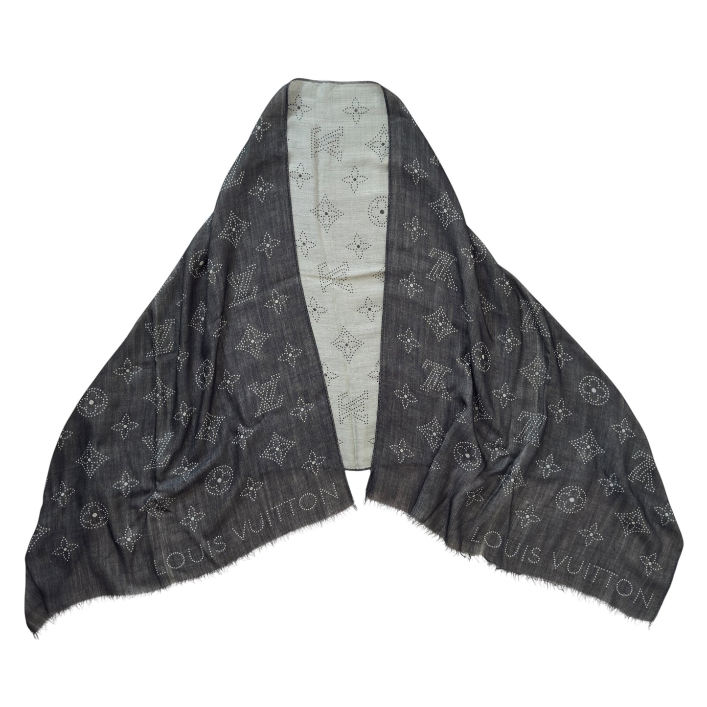 LOUIS VUITTON 老花 羊絨 圍巾