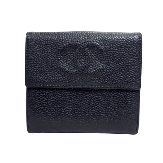 CHANEL CC 荔枝皮 銀包