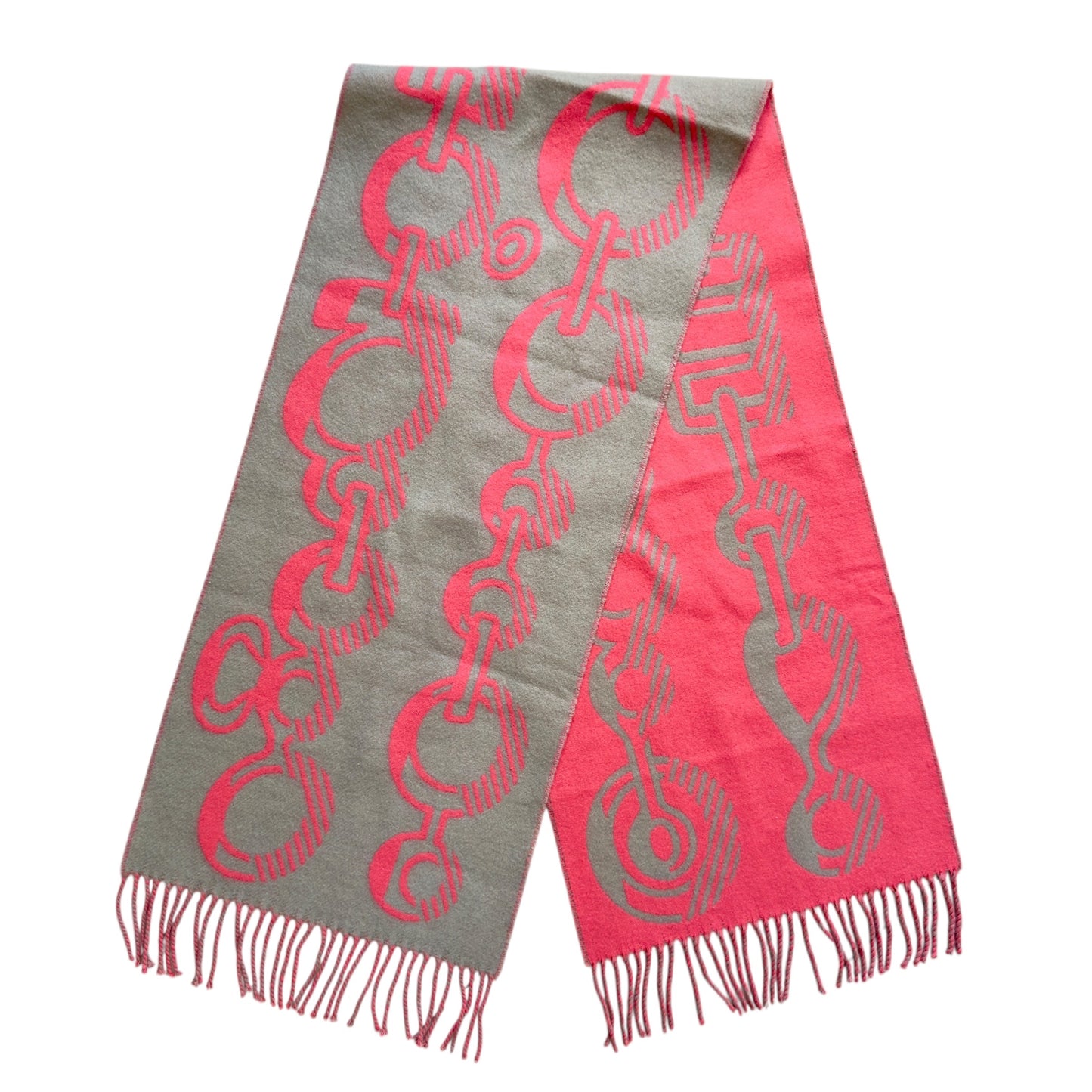 HERMES 純羊絨 茄士咩 圍巾