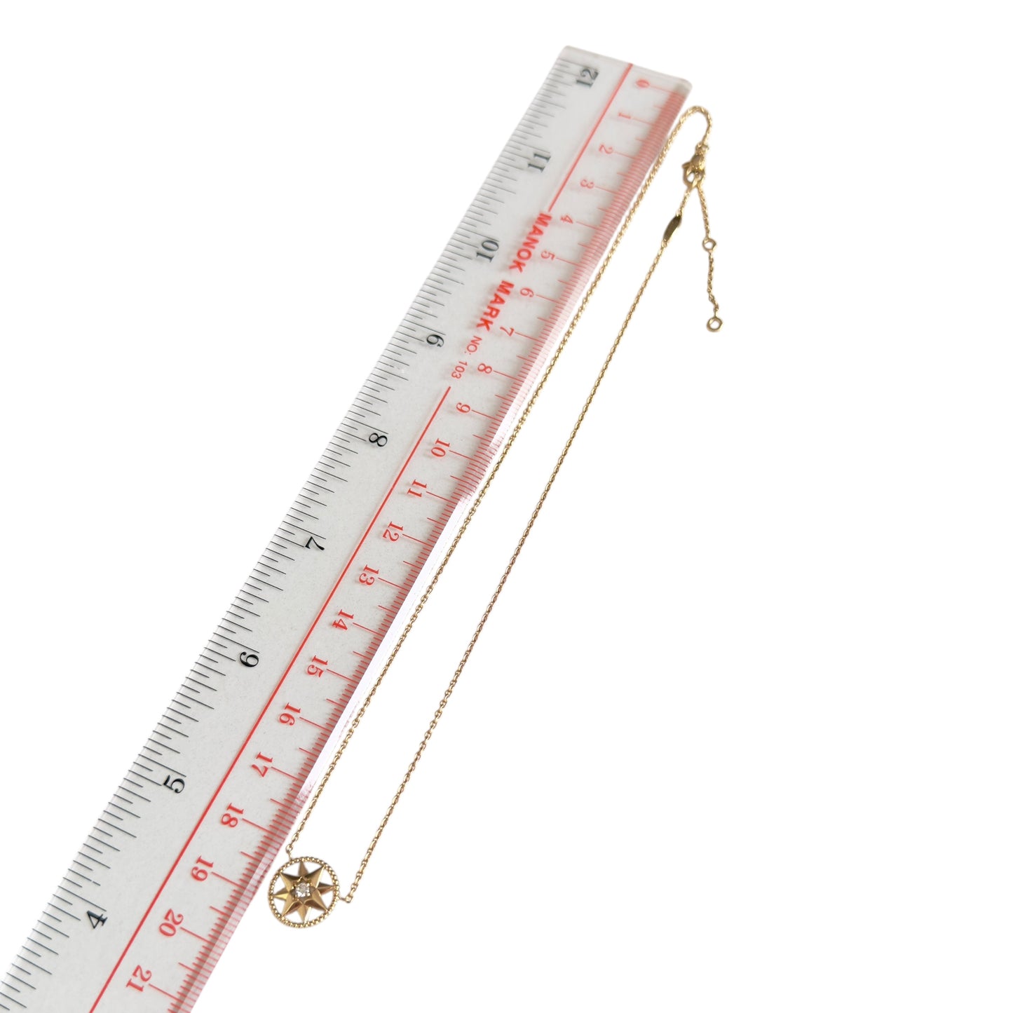 DIOR Rose des Vents 羅盤 六芒星 18K金 鑽石💎 貝母 頸鏈