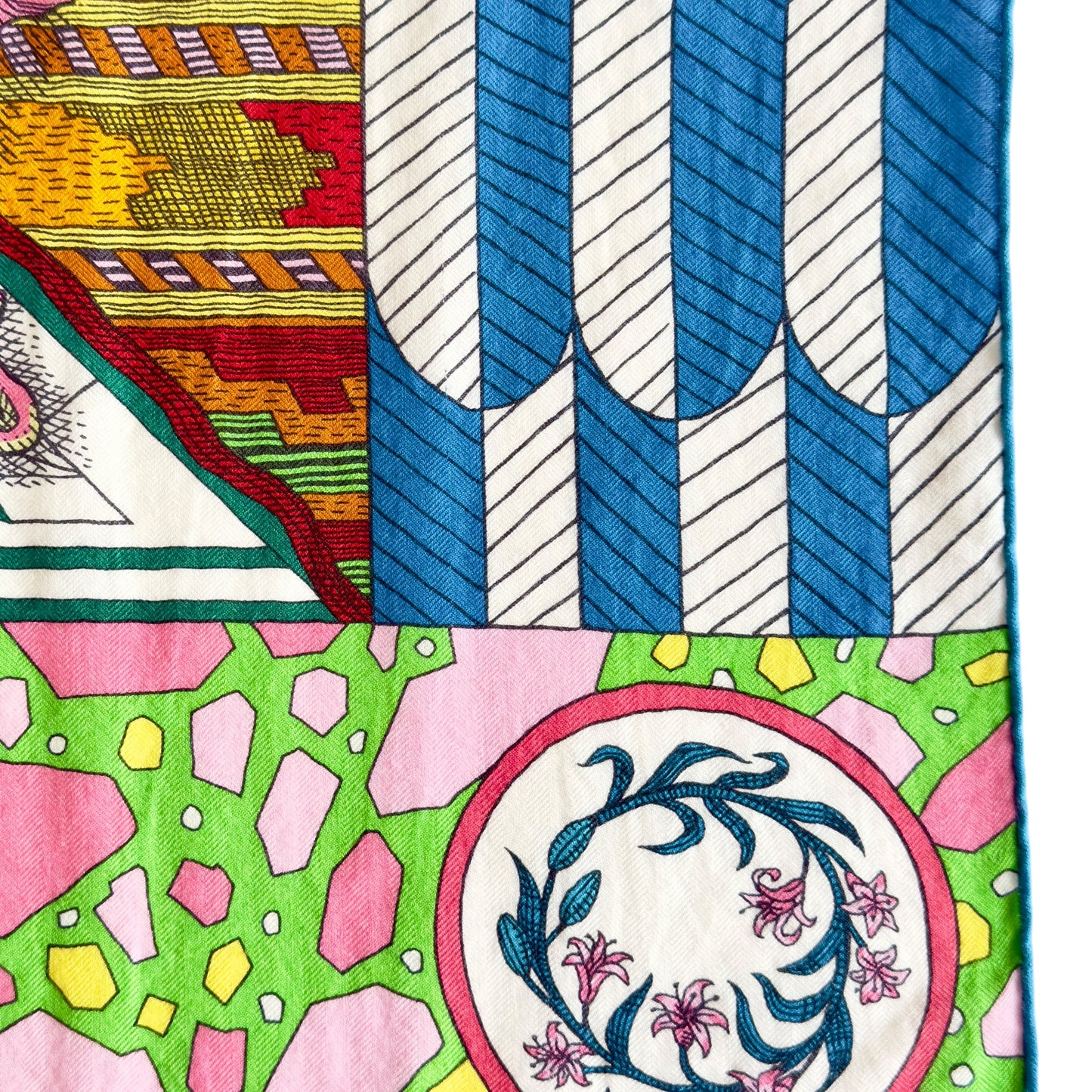 HERMES La Danse des Amazones shawl 140 女騎士之舞 羊絨 圍巾