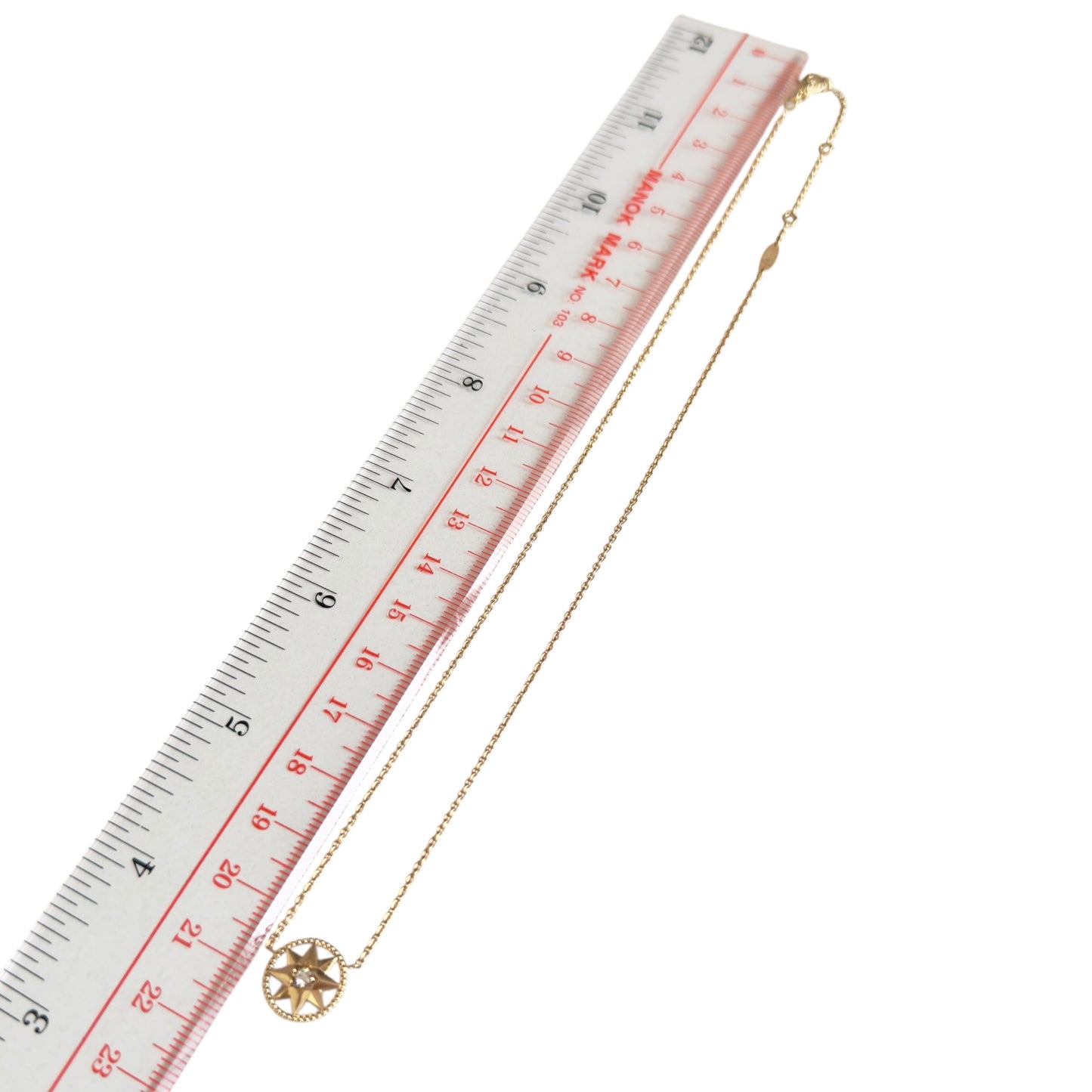 DIOR Rose des Vents 羅盤 六芒星 18K金 鑽石💎 貝母 頸鏈