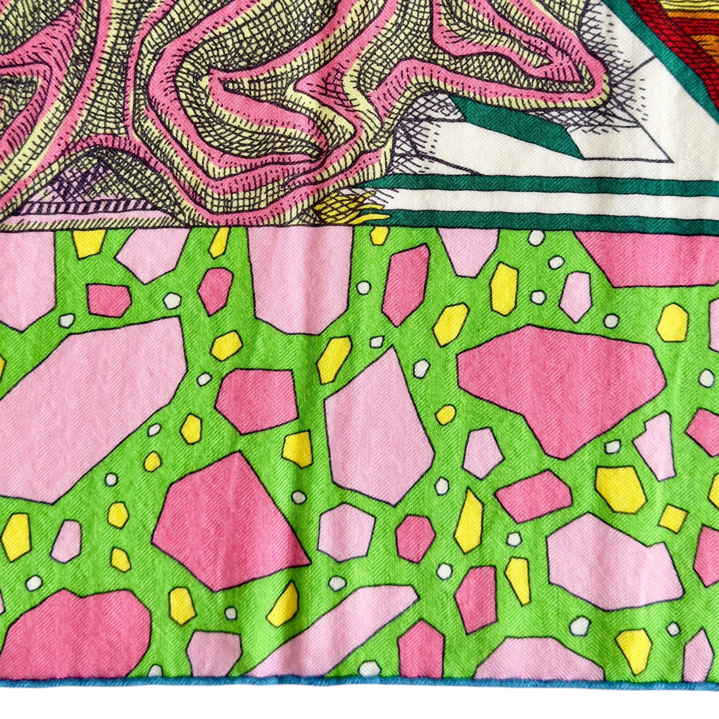 HERMES La Danse des Amazones shawl 140 女騎士之舞 羊絨 圍巾