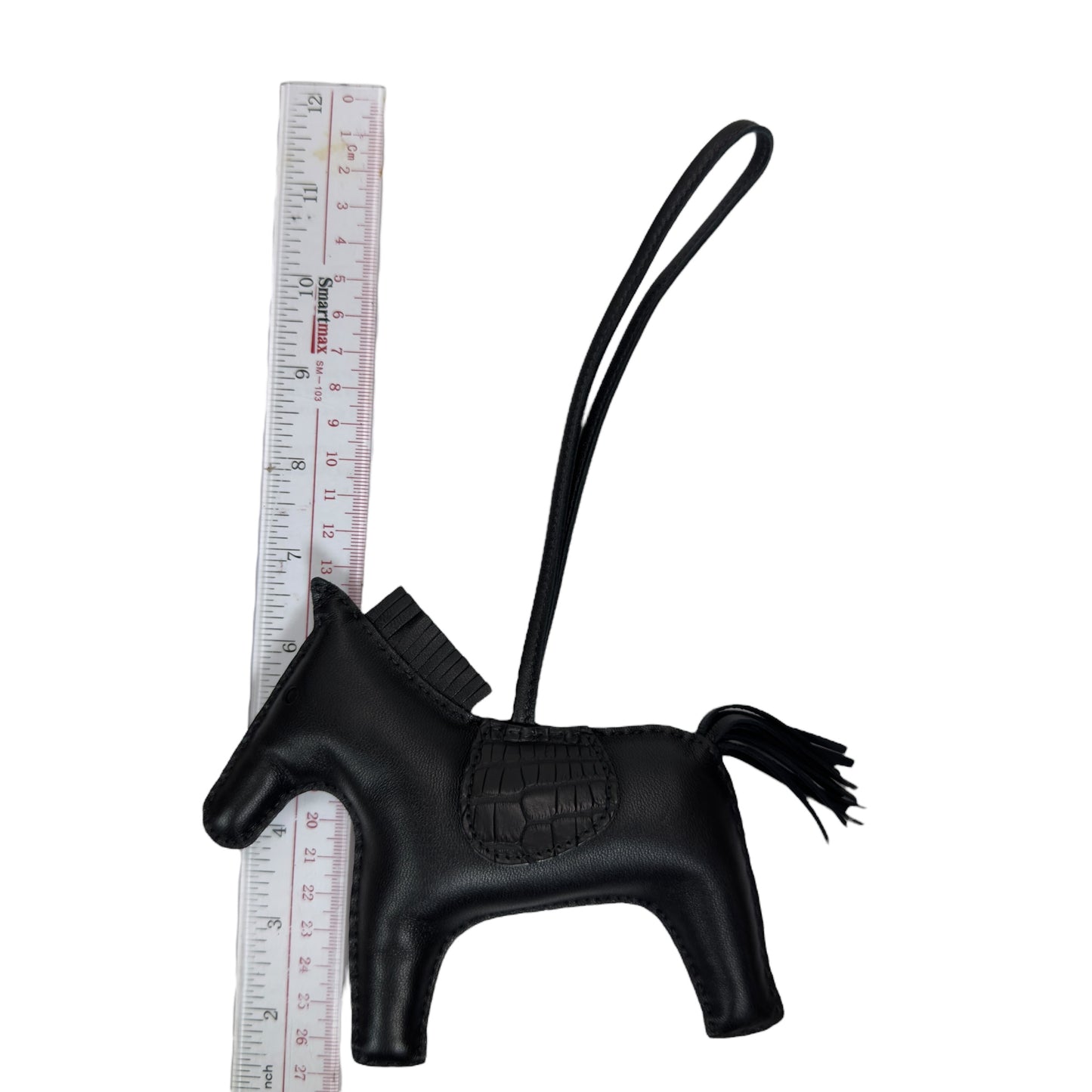 HERMES Rodeo touch *極罕全黑 + 鱷魚皮拼皮 + 大size* 馬仔 掛飾