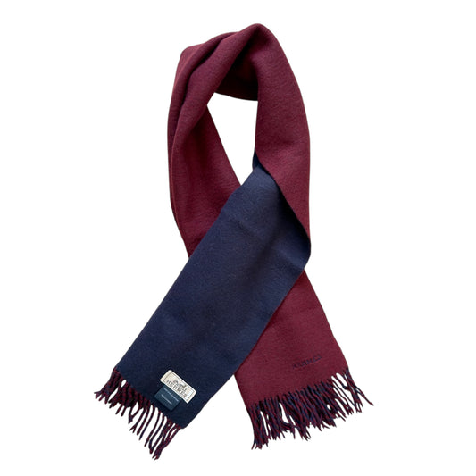 HERMES 純羊絨 雙面 圍巾