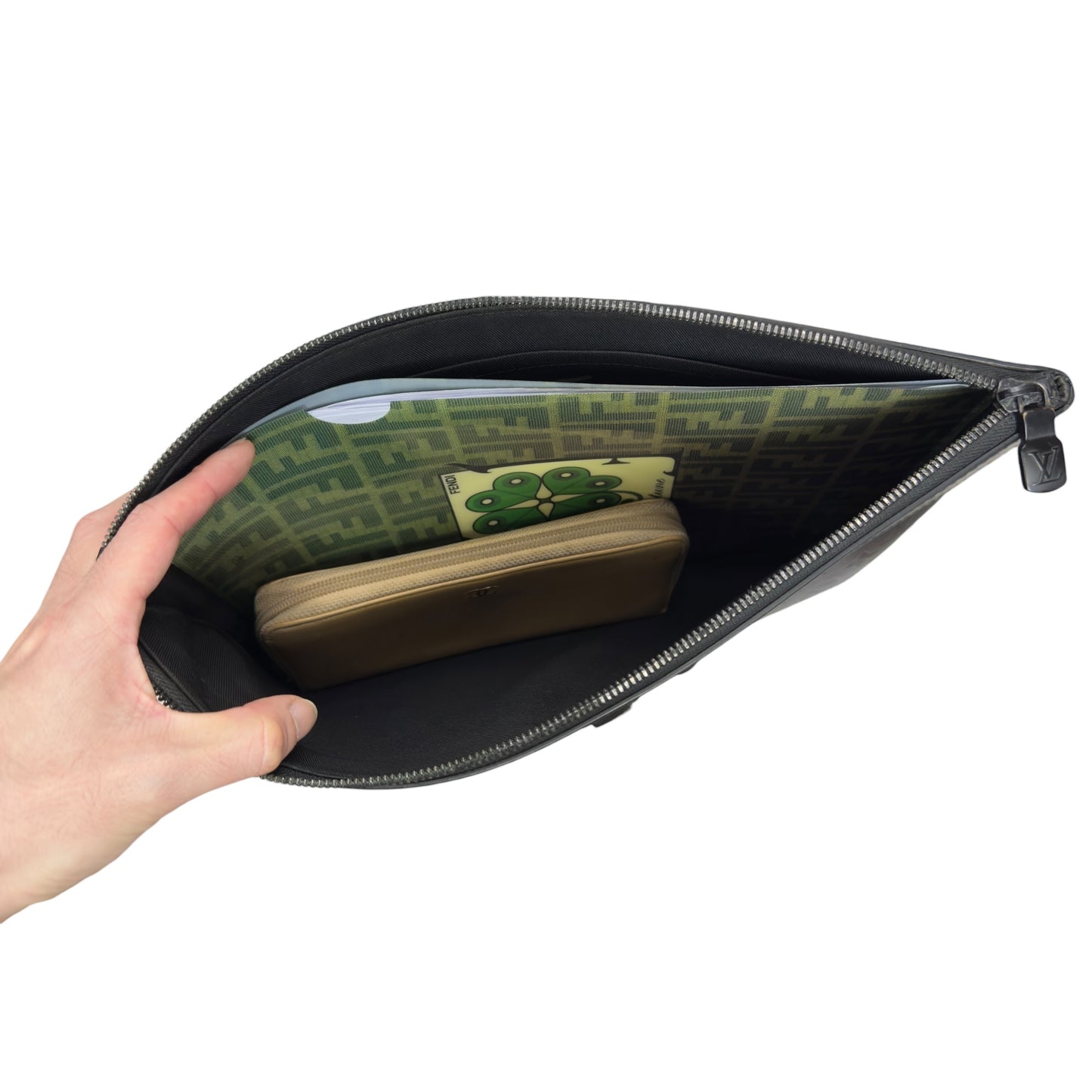 LOUIS VUITTON Shadow Discovery 老花壓紋 手包