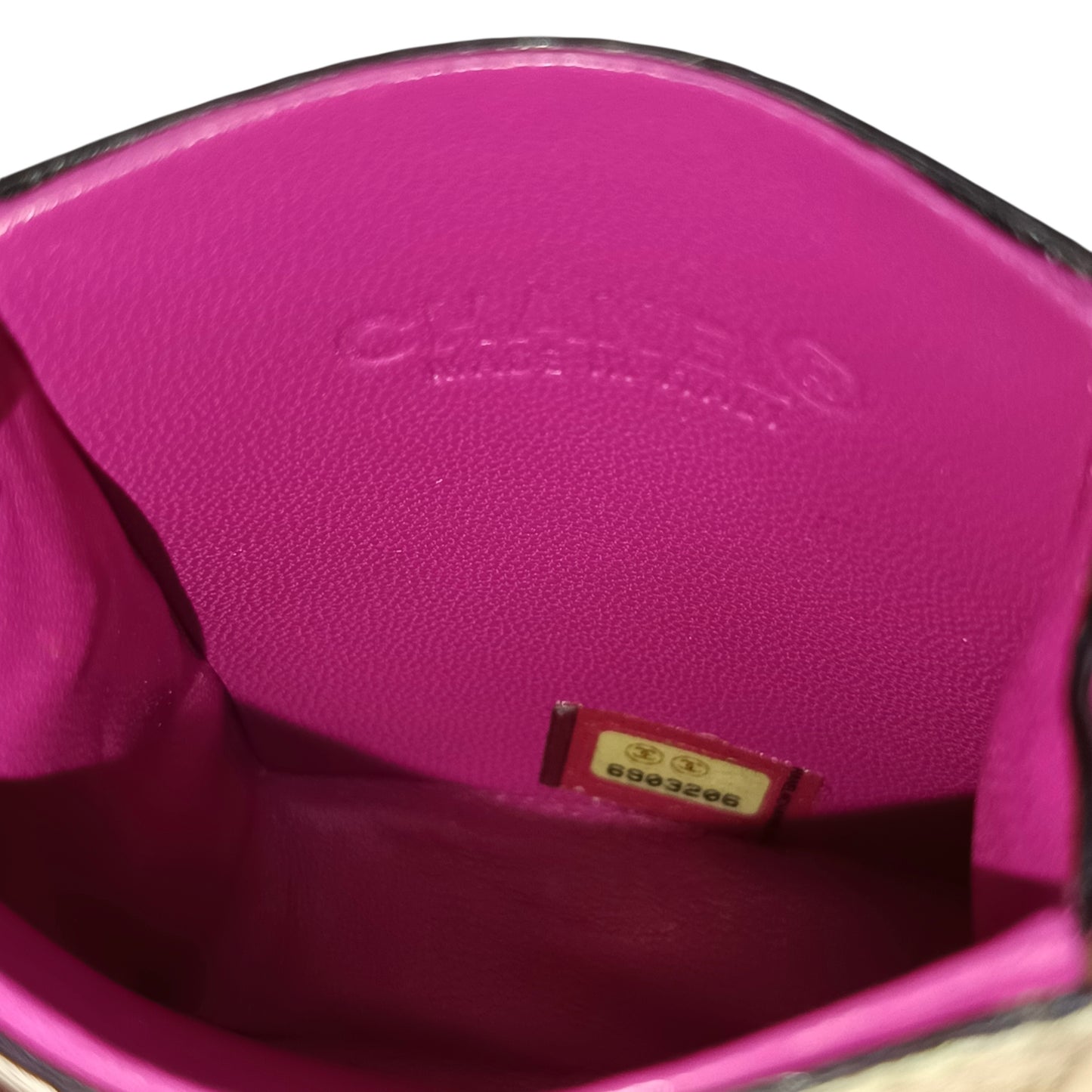 CHANEL 壓紋 馬毛 迷你小包