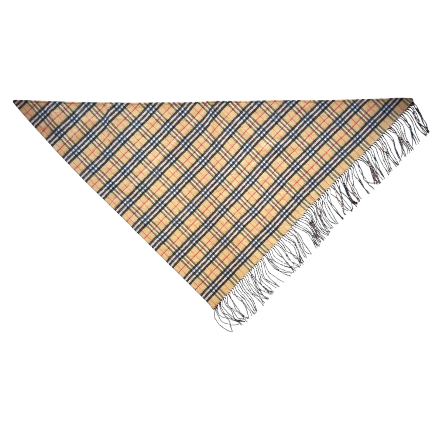 BURBERRY 經典格紋 純羊絨 三角圍巾
