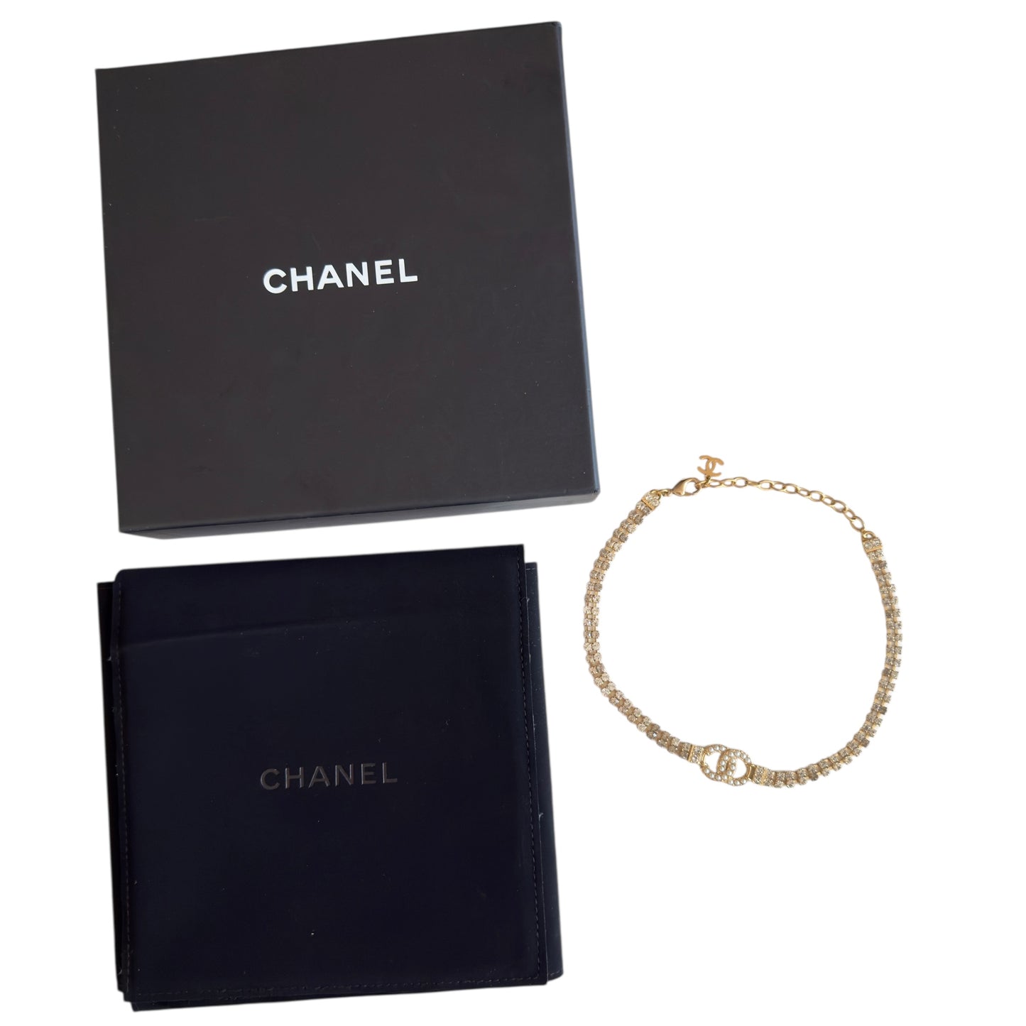 CHANEL CC 水鑽 珠珠 頸鏈