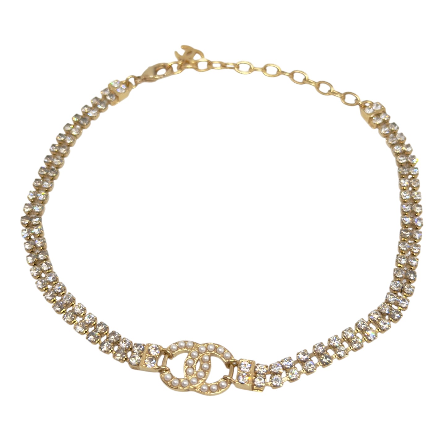 CHANEL CC 水鑽 珠珠 頸鏈