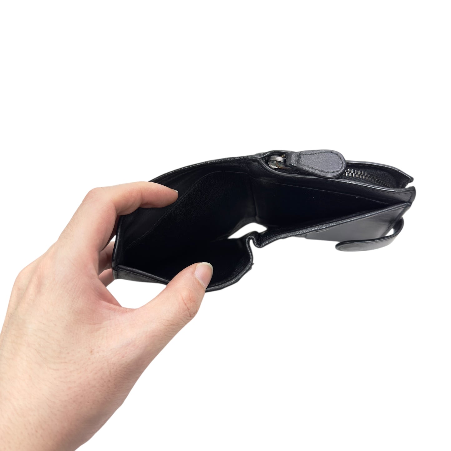 BOTTEGA VENETA 織皮 短銀包