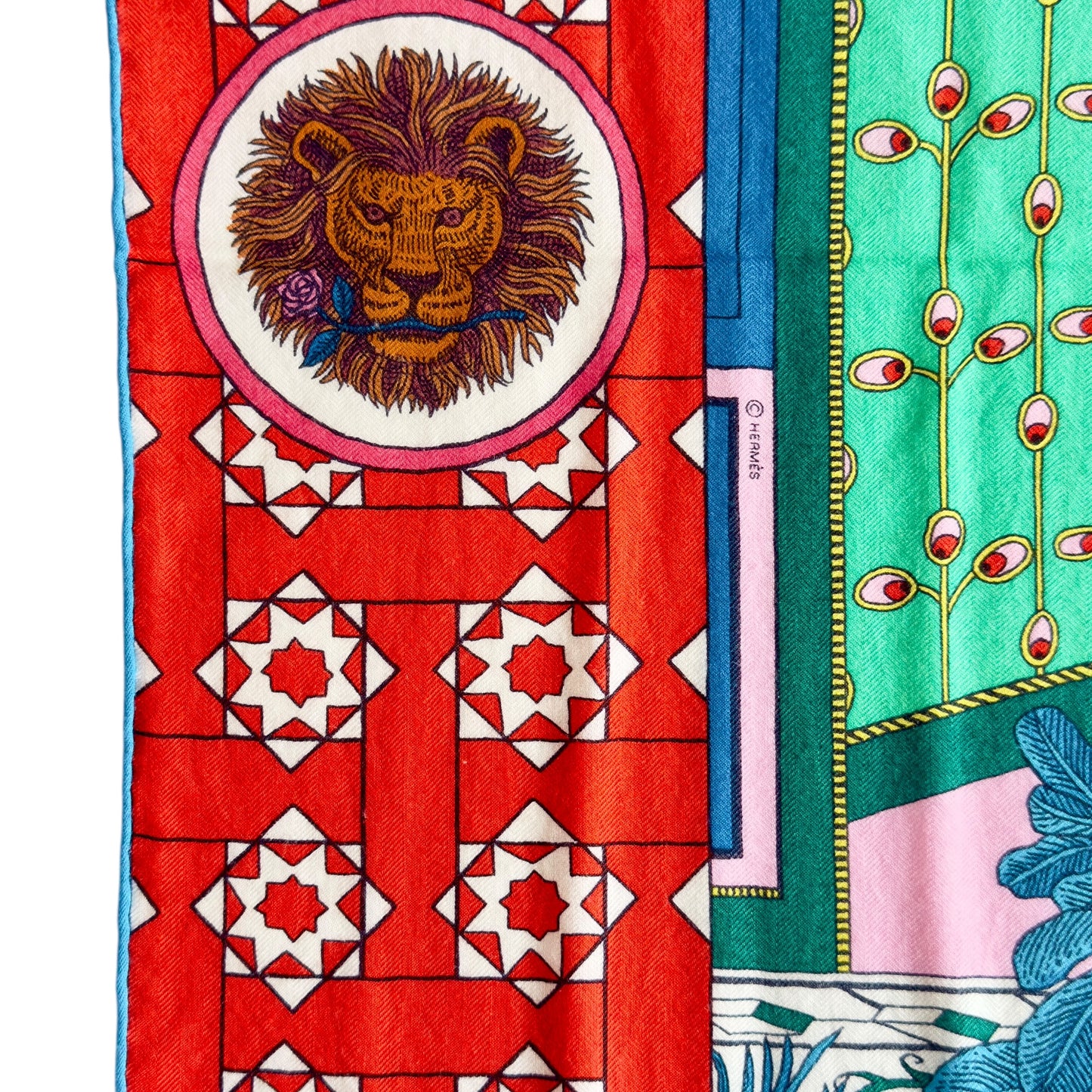 HERMES La Danse des Amazones shawl 140 女騎士之舞 羊絨 圍巾