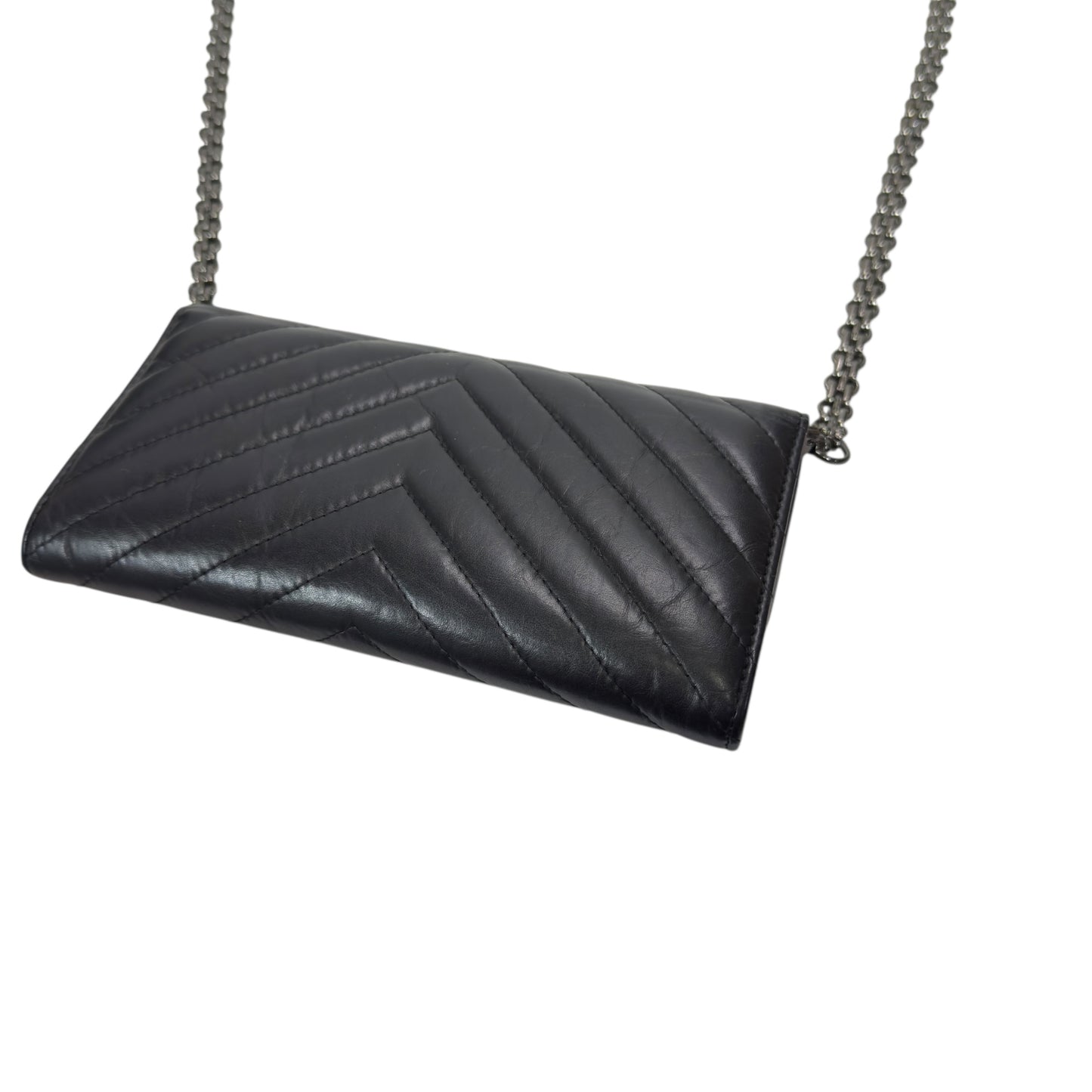 CHANEL *自加鏈＞送無品牌扣＋無品牌鏈帶* 2.55 長銀包 WOC