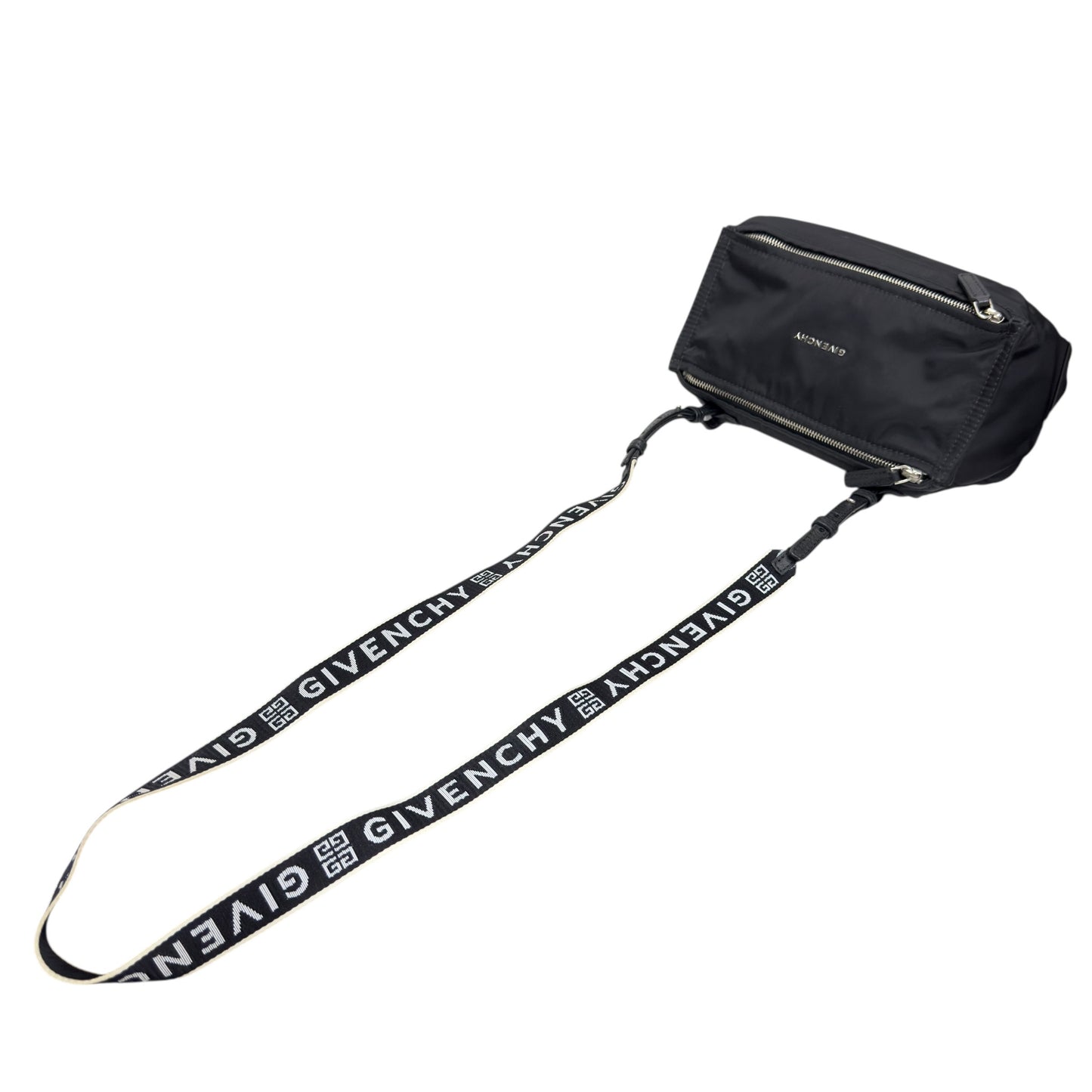 GIVENCHY Pandora 帆布拼皮 斜揹袋