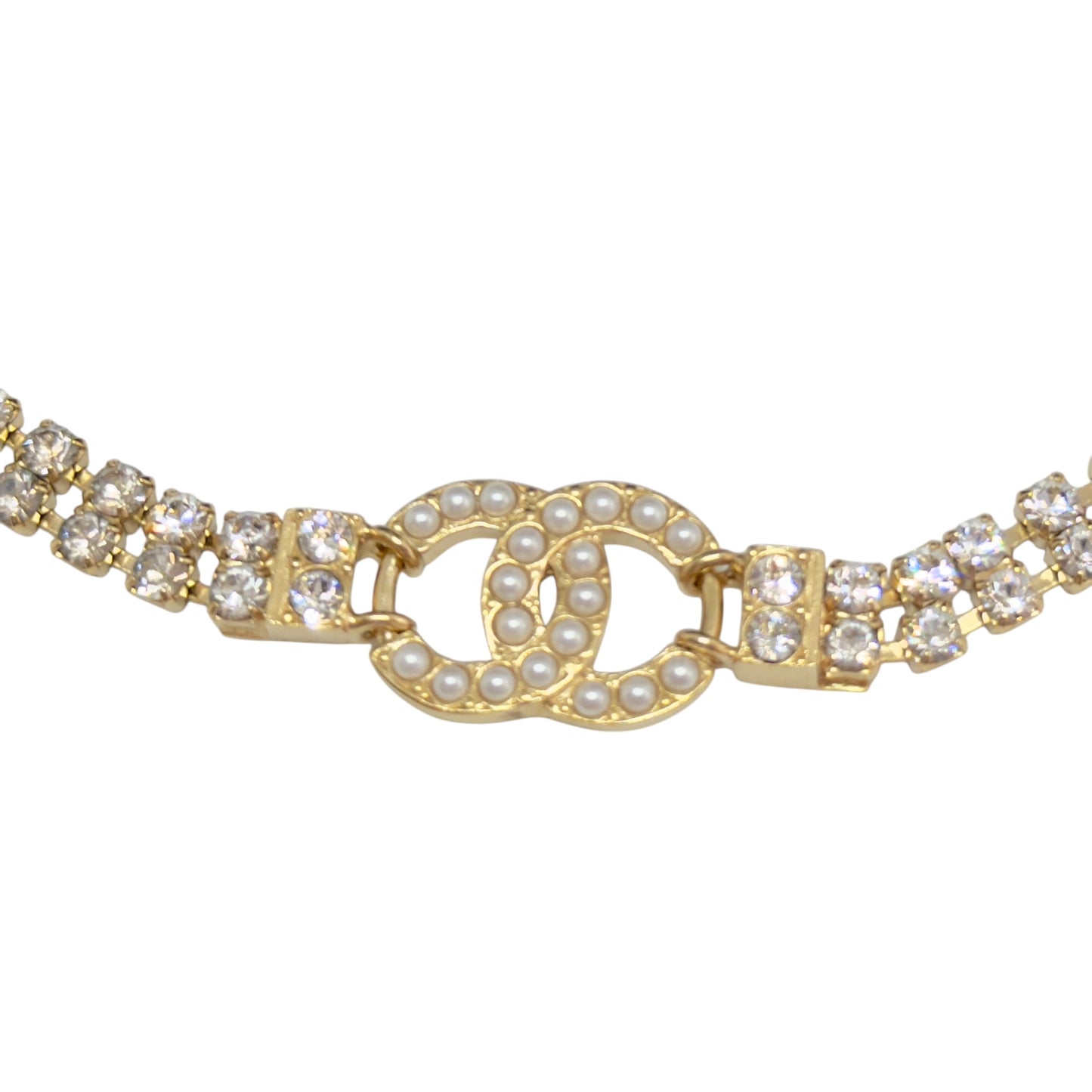 CHANEL CC 水鑽 珠珠 頸鏈