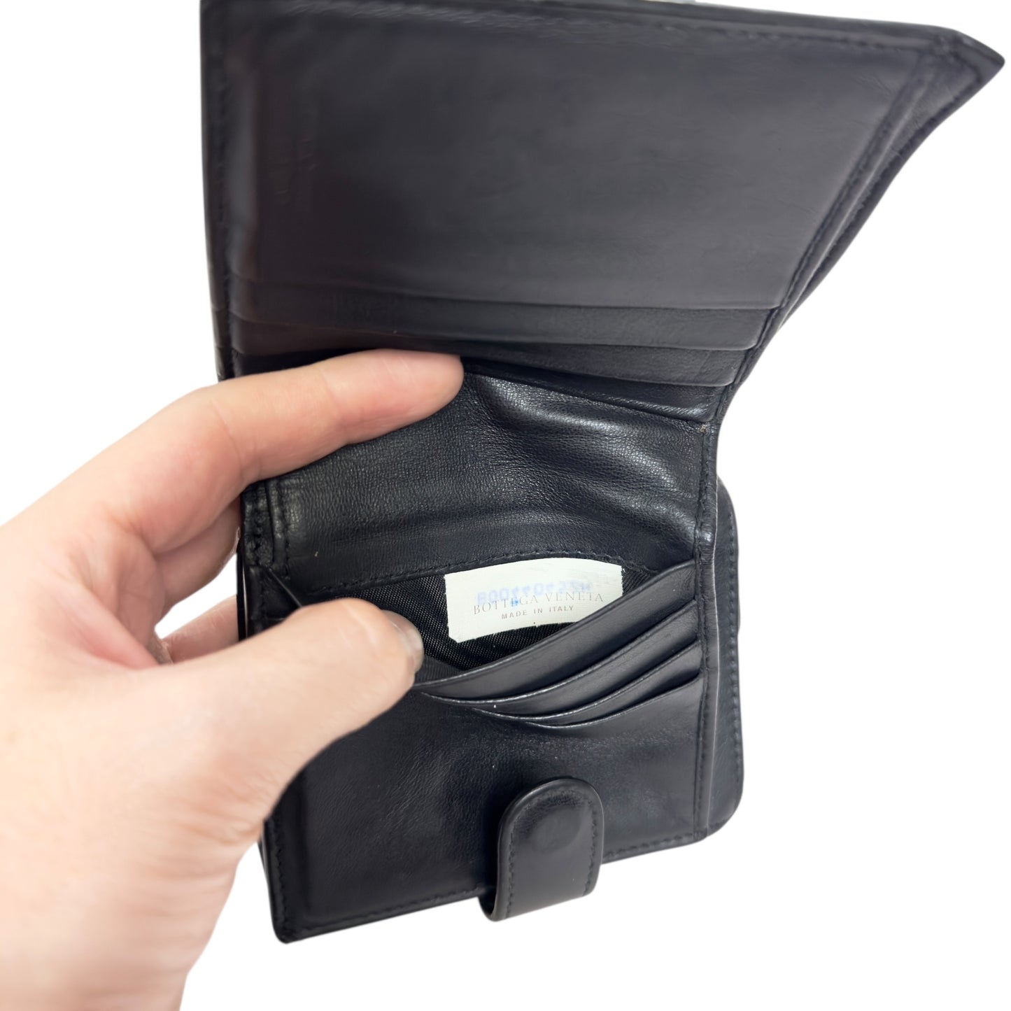 BOTTEGA VENETA 織皮 短銀包